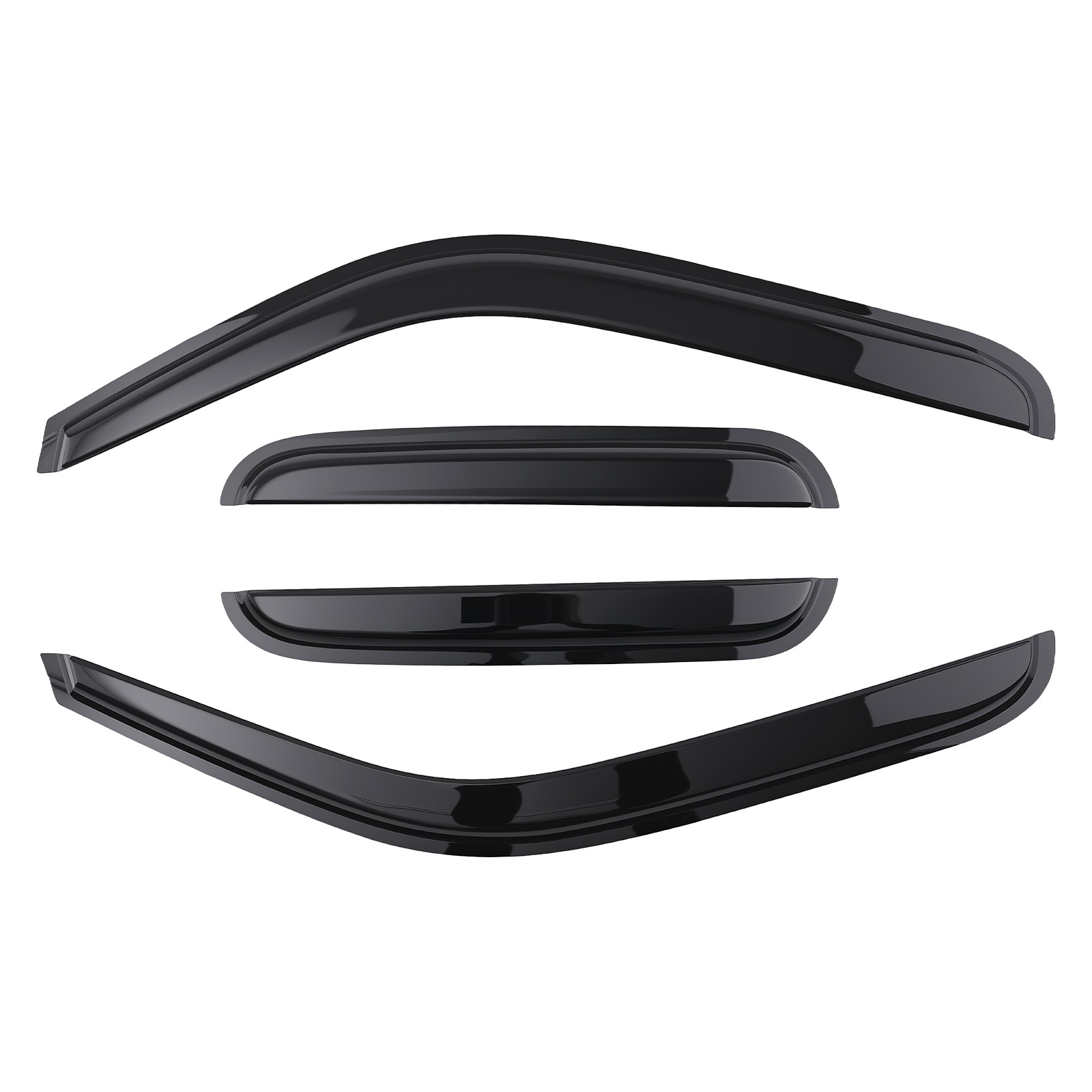 Window Rain Guard Vent Visor for Chevy Silverado 1999-2006 Extended Cab 2.5mm