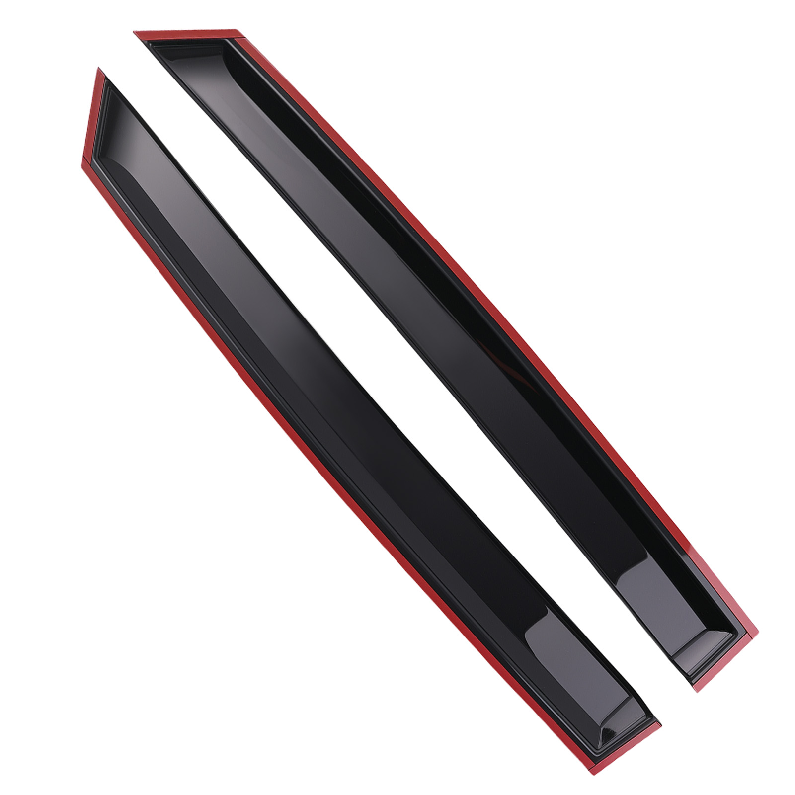 Front & Rear Window Wind Deflectors for Hyundai Santa Fe 2013-2018  Black