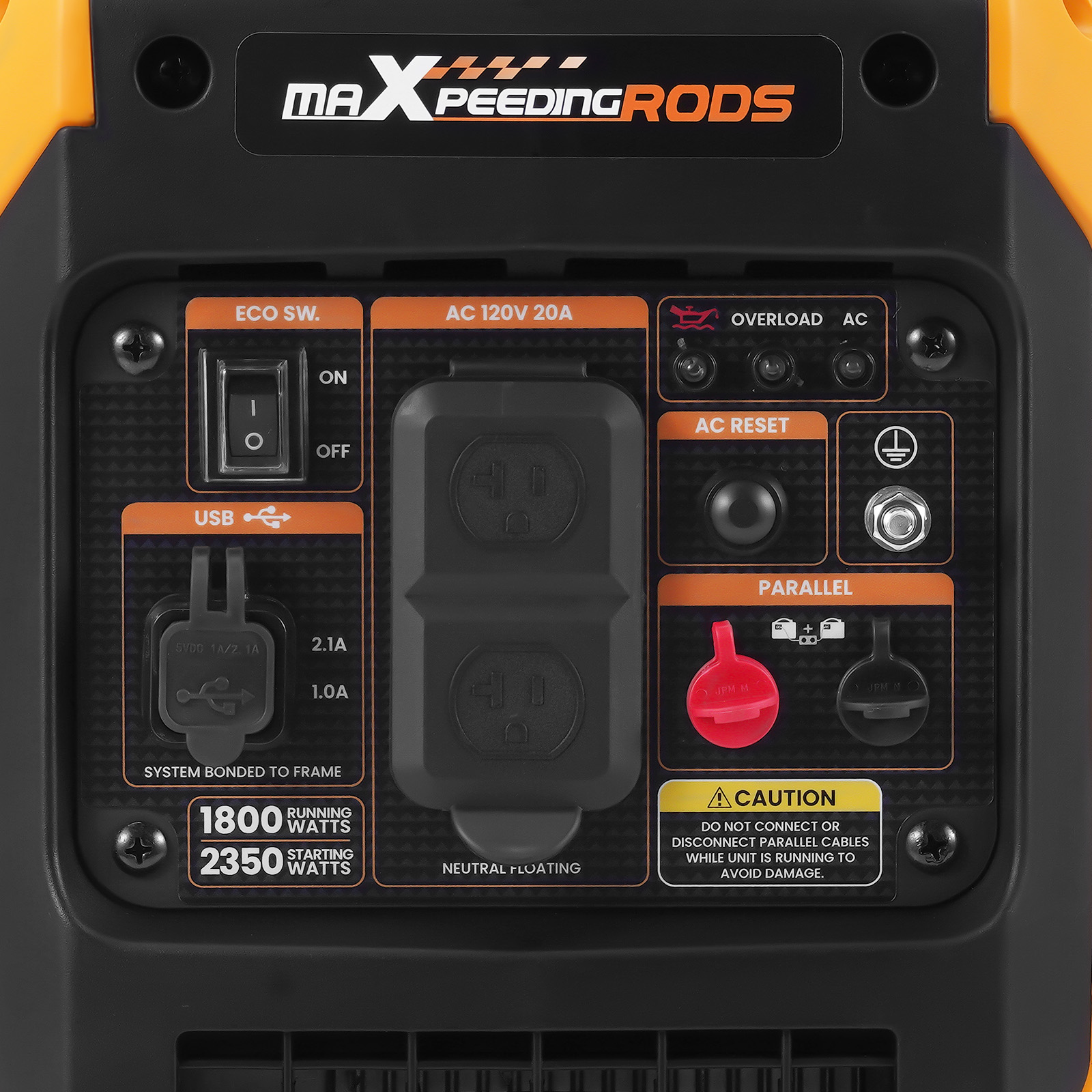 2350W 15kg Portable Gasoline Inverter Generator Quiet  58dB Eco Parallel