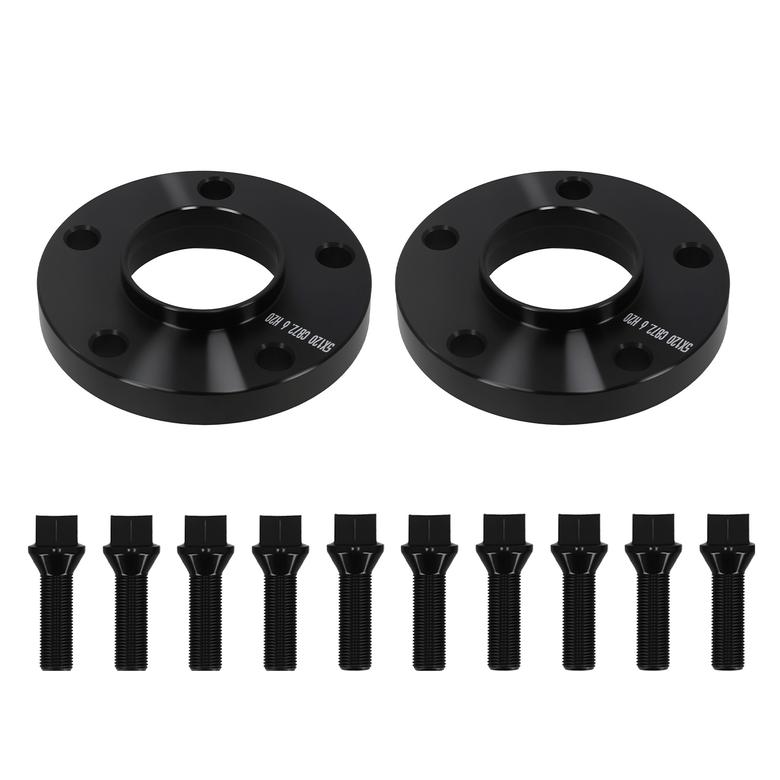 20mm Distanzscheibe 5x120 for BMW 5er E60 560L M5 M560 72.6mm M12x1.5 Alu