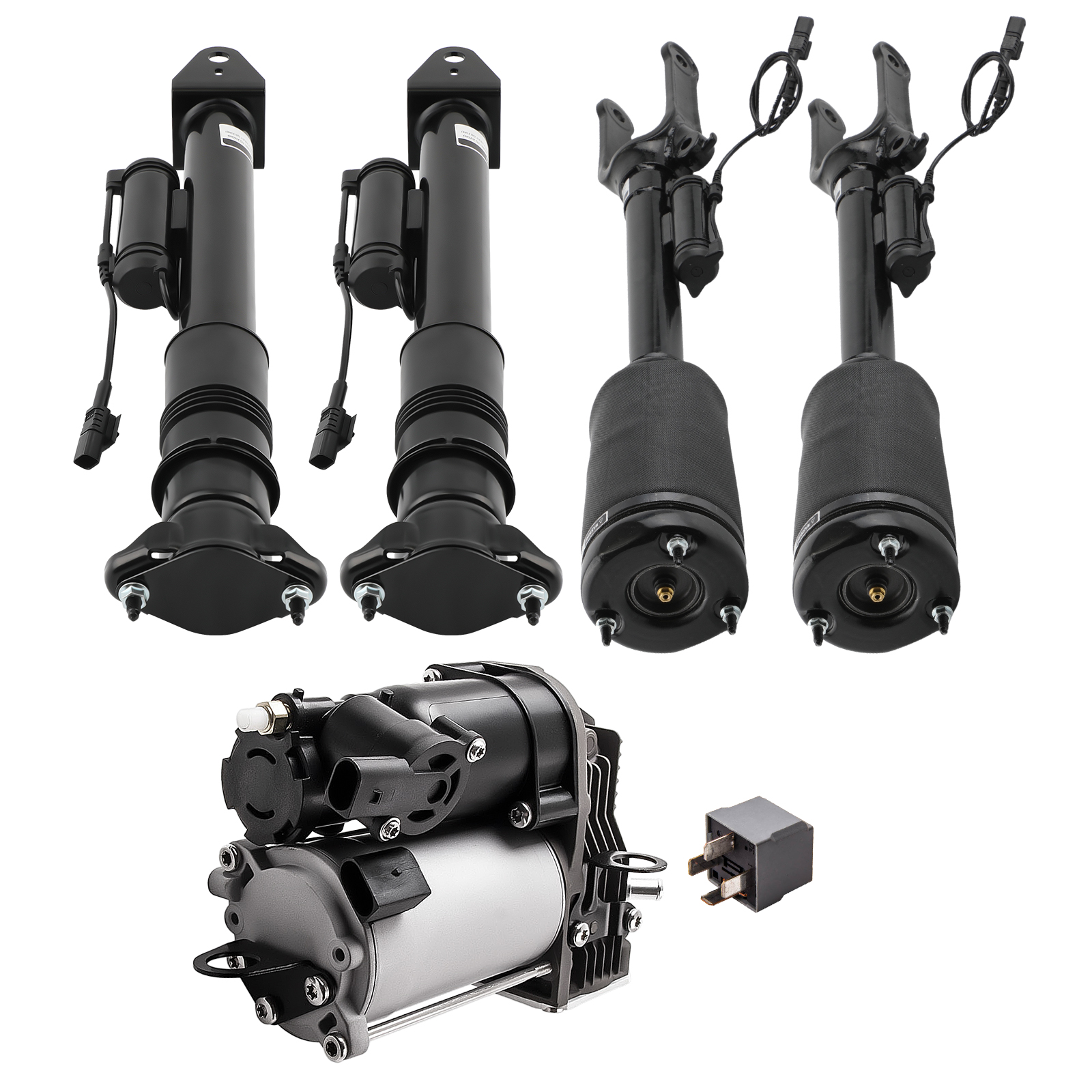 4x Front Right Shocks Struts & Compressor Fit For Mercedes W164 X164 1643205813