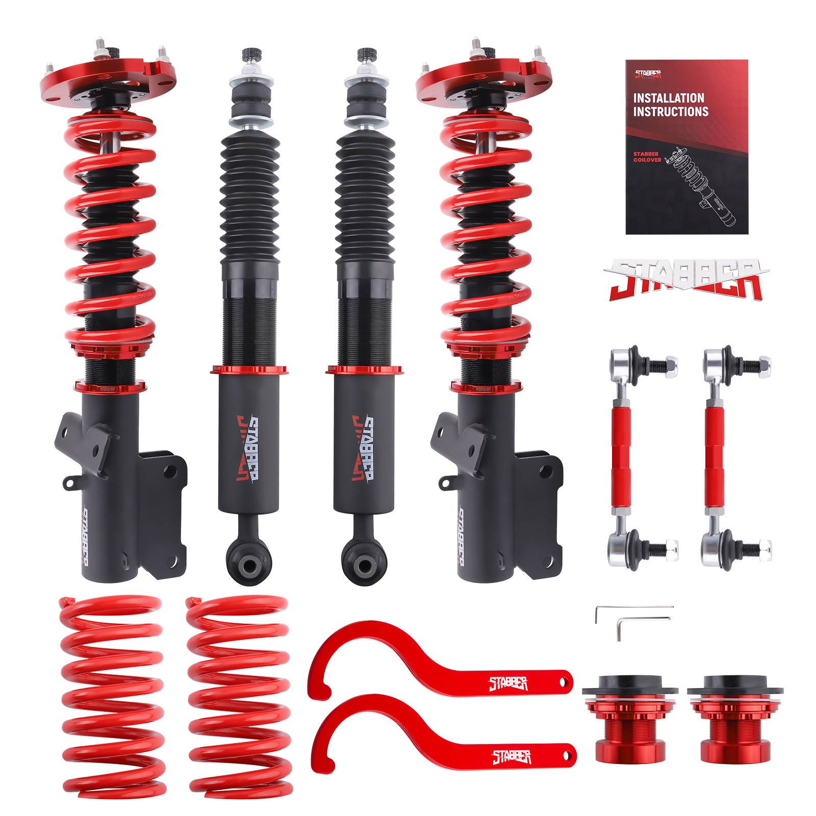 STABBER 24 Way Damper Coilover Suspension Springs Kit fit Ford Mustang 2005-2014