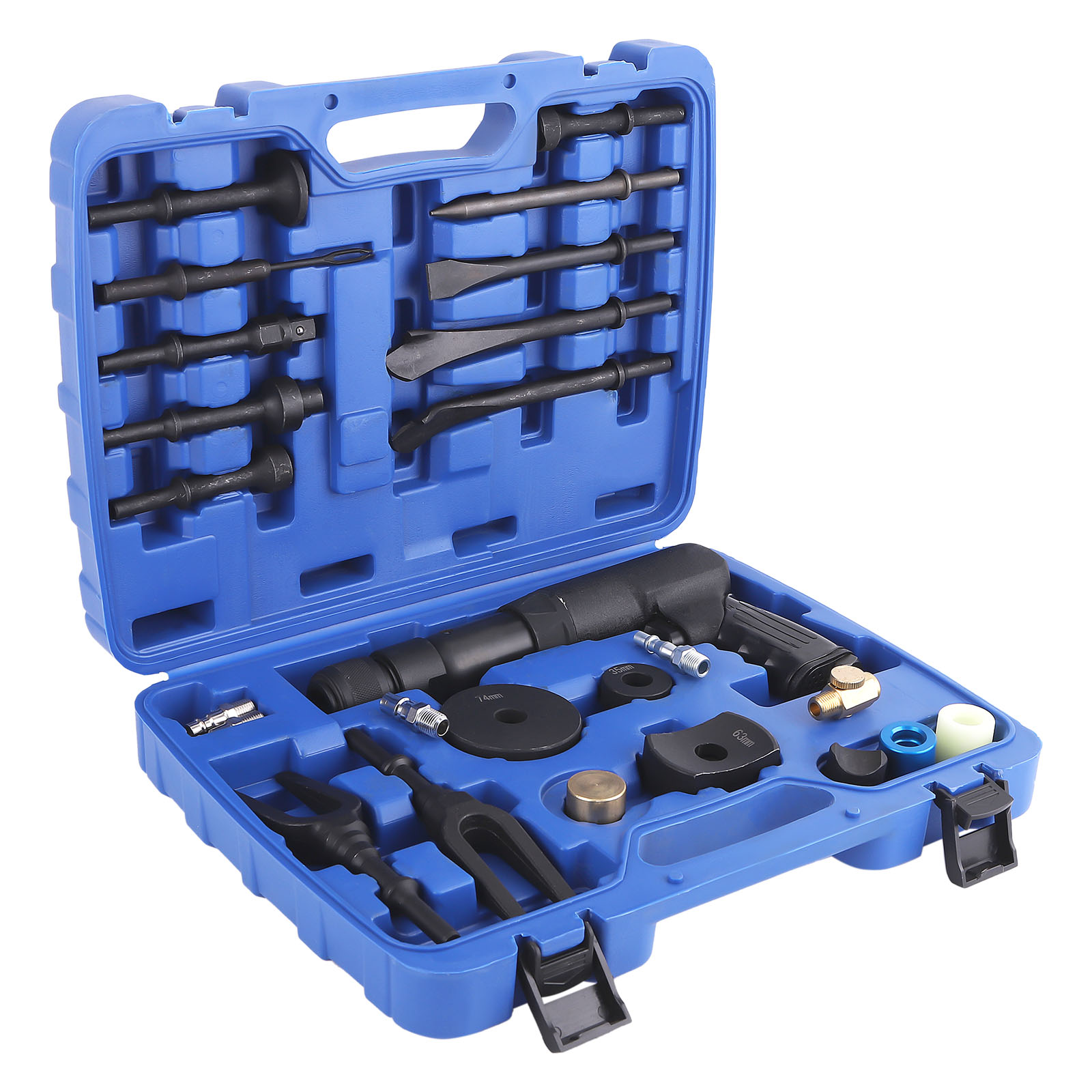 Multifunctional Pneumatic Hammer Kit w/ Quick Change Retainer Air Hammer Set