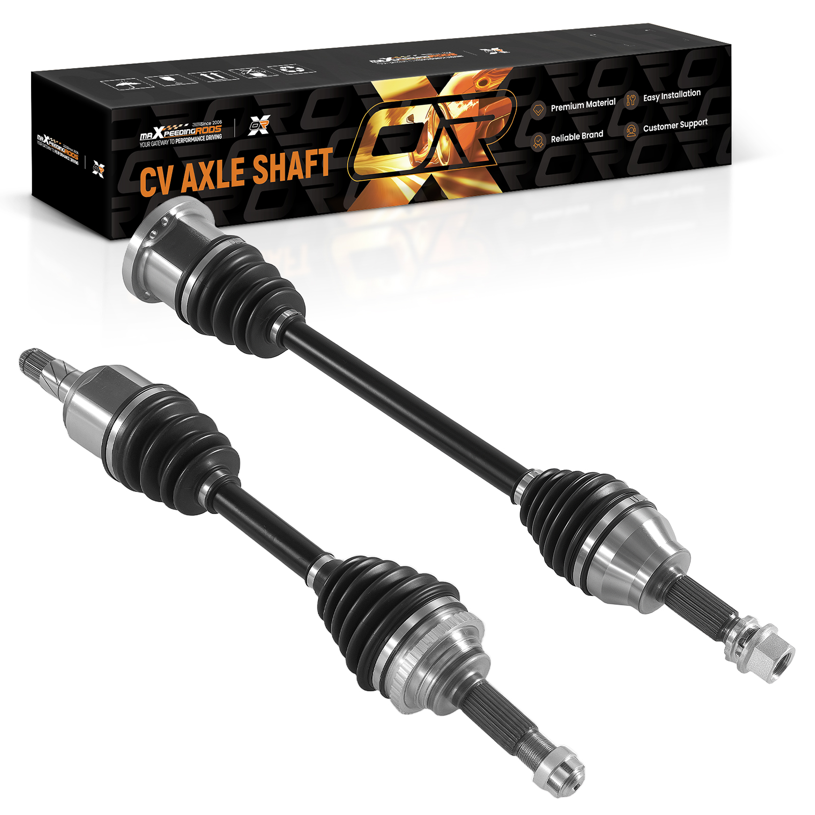 Front CV Axle Shaft Assembly LH RH Pair 2pcs for G25X G35X G37X Sedan AWD