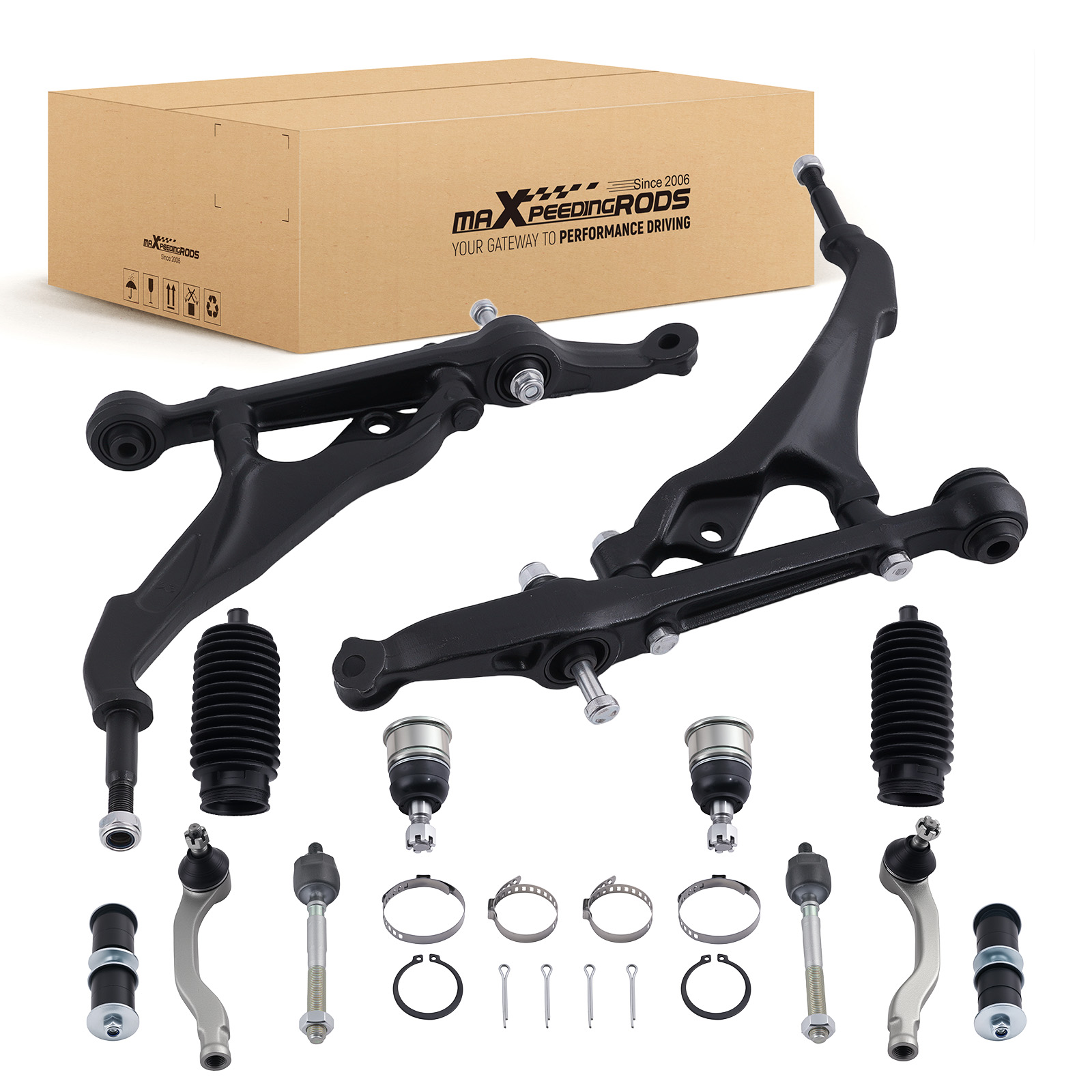 12x Front Suspension Lower Control Arms Kit for 1993-1997 Honda Civic del Sol