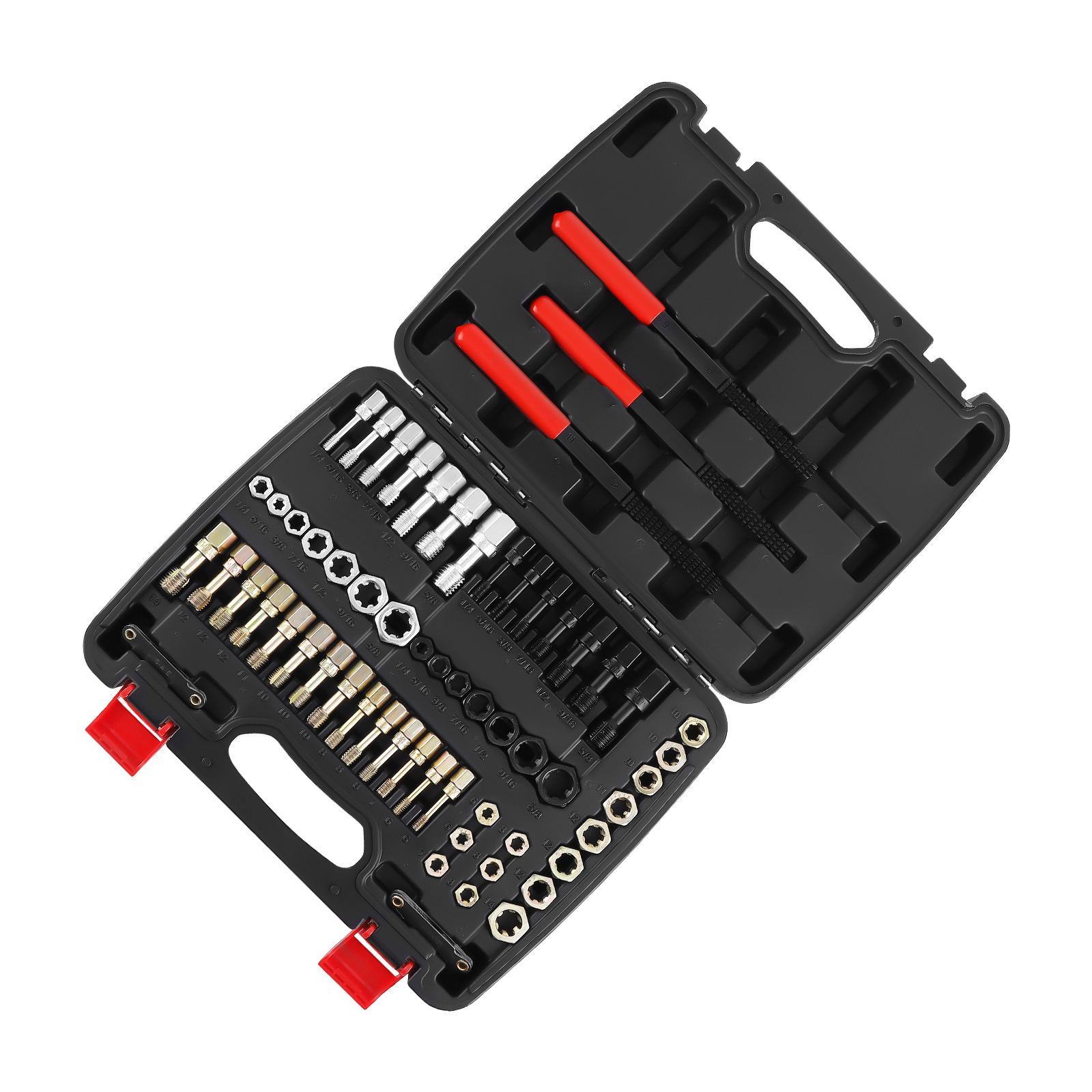 61PCS Thread Chaser Set UNC UNF Metric Thread Restorer Tool Rethreading