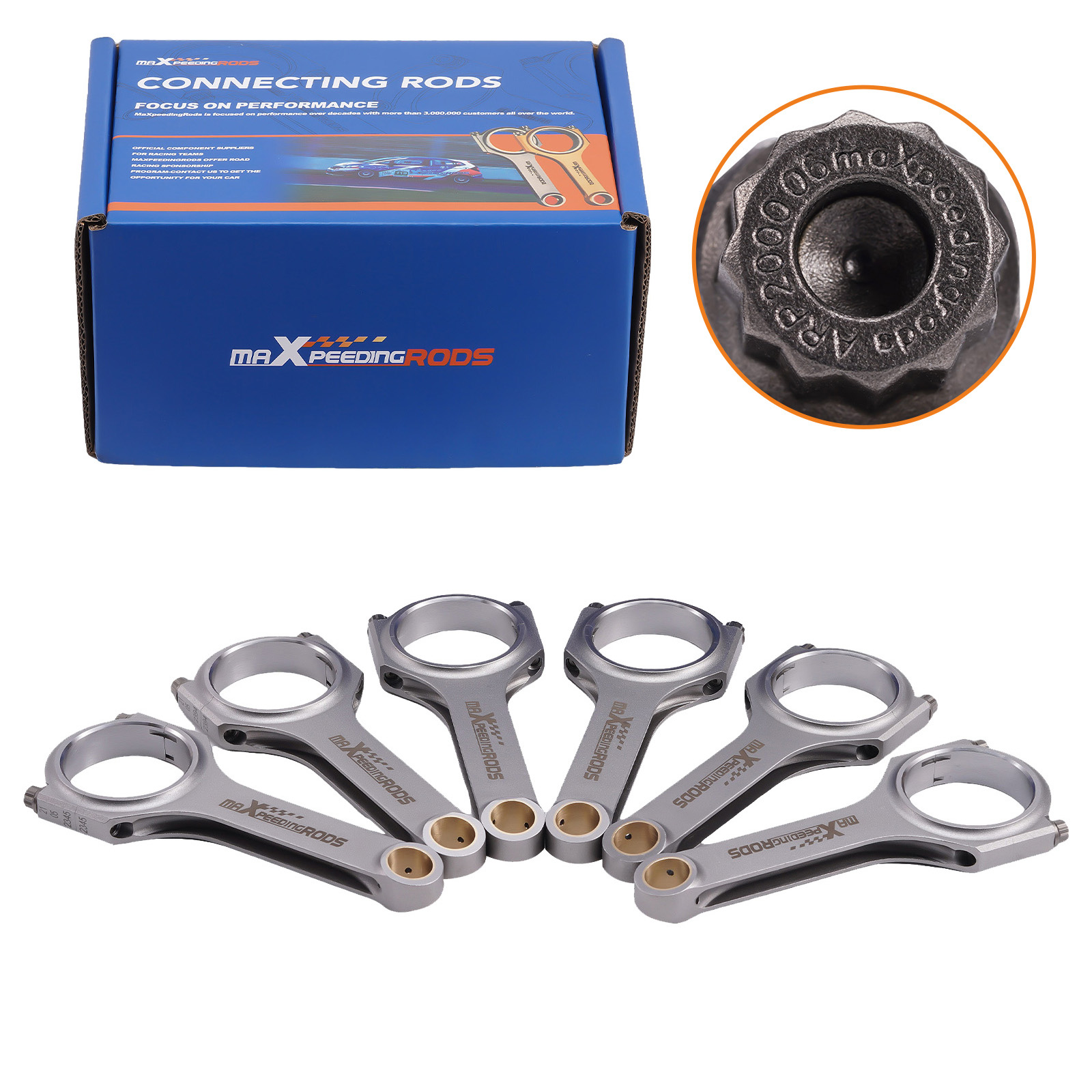 Forged H-Beam Connecting Rods+ARP Bolts for BMW N54B30 3.0 E90 E91 E92 145mm
