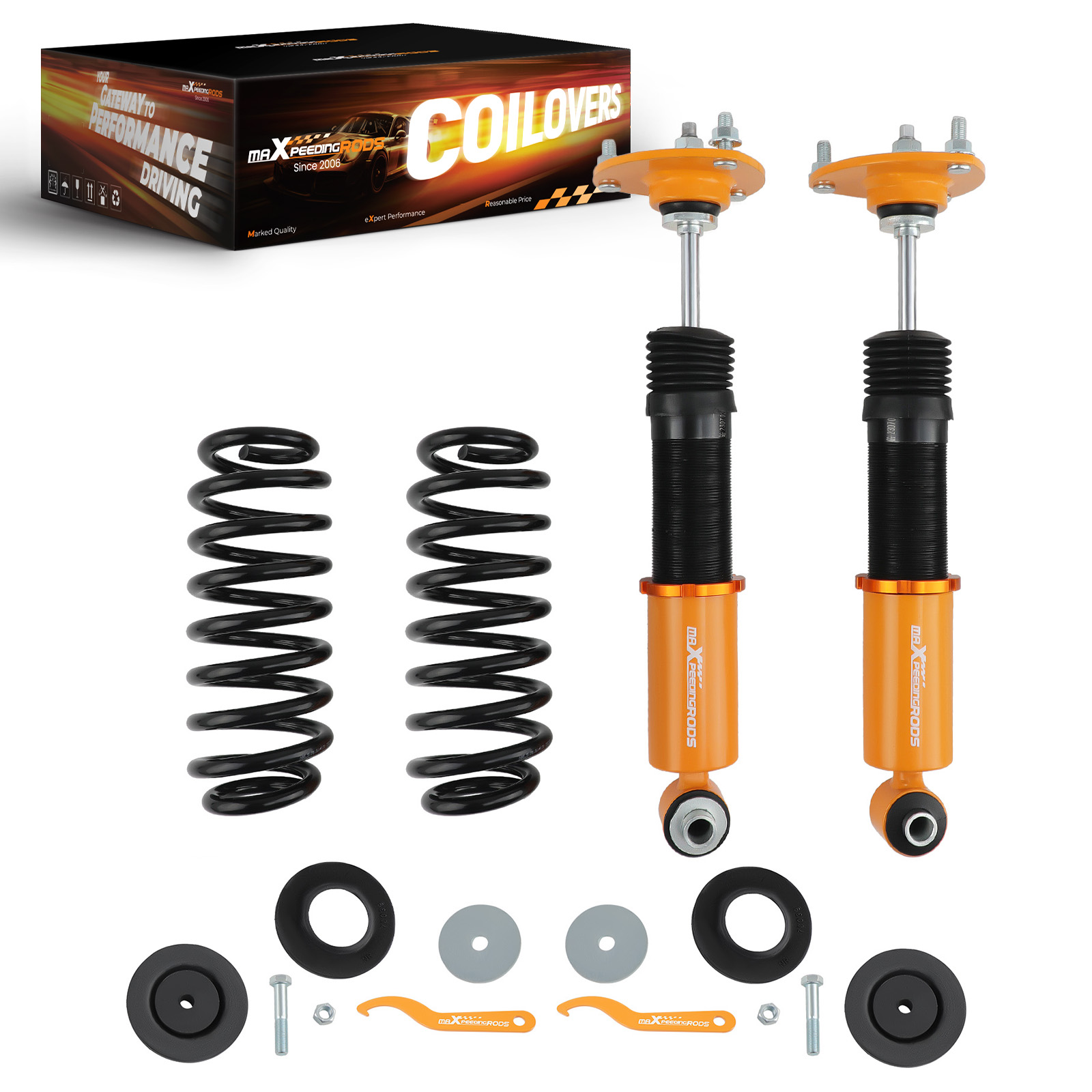 2x Rear Air Strut to Coil Spring Assembly Conversion Kit For BMW X5 E53 2000-06