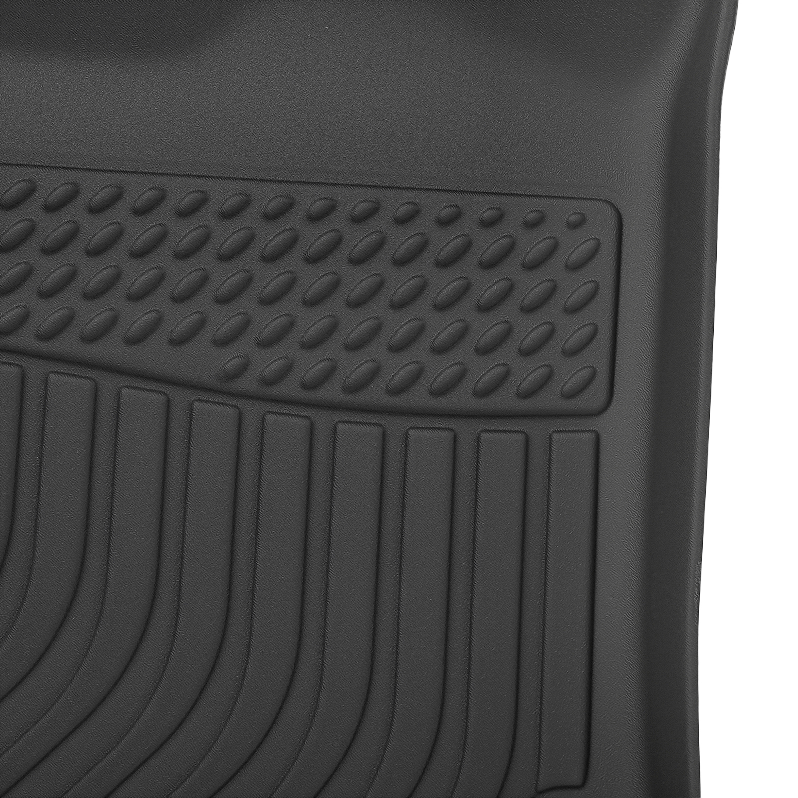 TPE Floor Mats for Hyundai Kona 18-23 Black Waterproof Front & Rear Anti-Slip