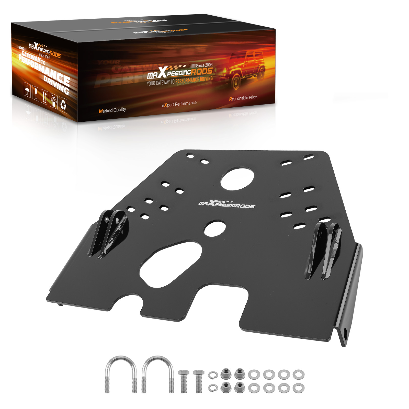 Black Frame Mount Kit for Arctic Cat 700 TBX/TRV/VLX 2008-2020 Steel ATV Plow