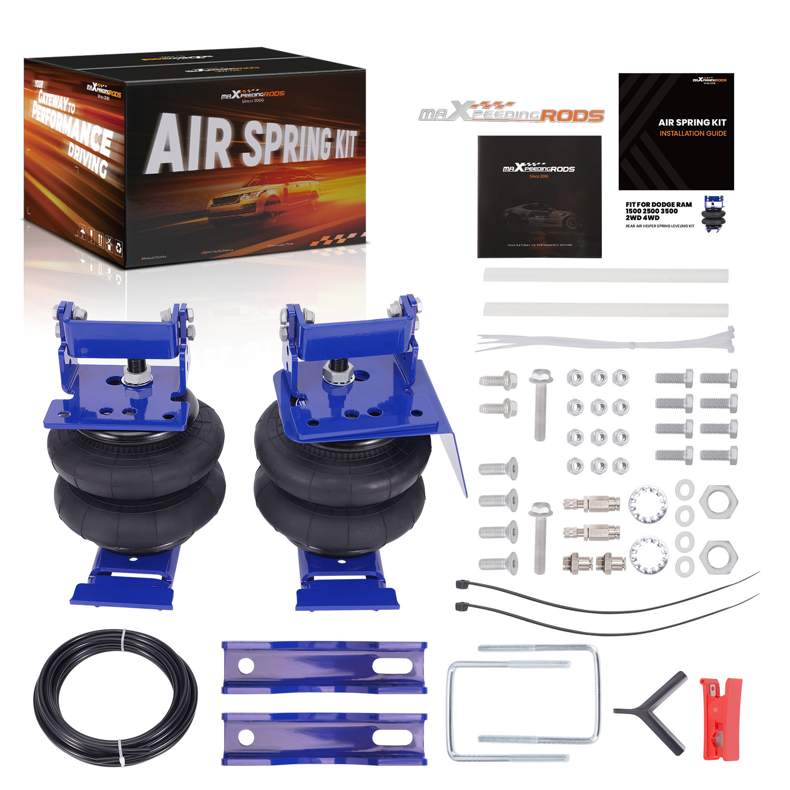 Air Spring Suspension Kit Rear For Dodge Ram 3500 2WD 4WD 2003-2009