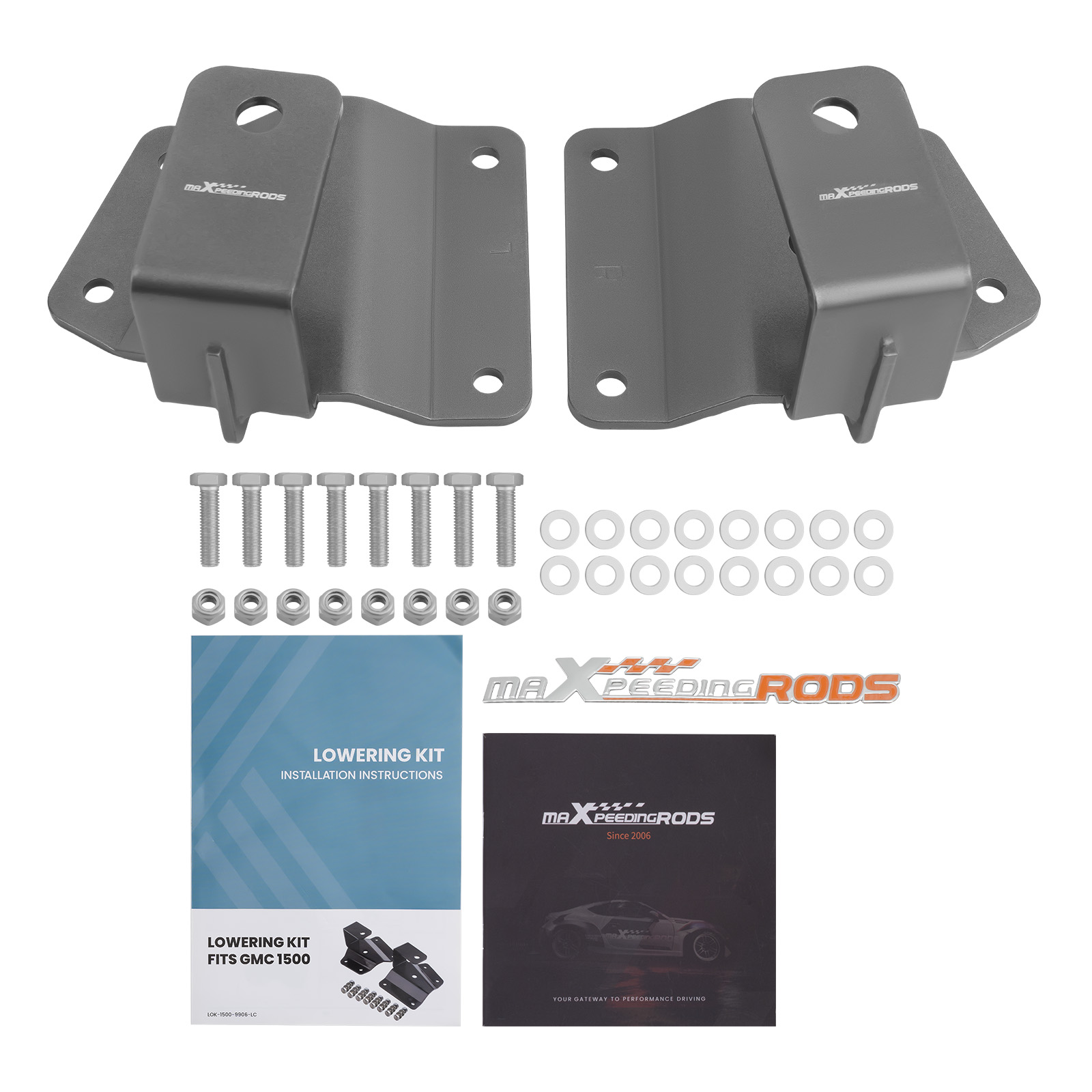 2 inch Rear Axle Drop Hangers Fit Chevy Silverado 1500 2WD 1999-2006 Steel