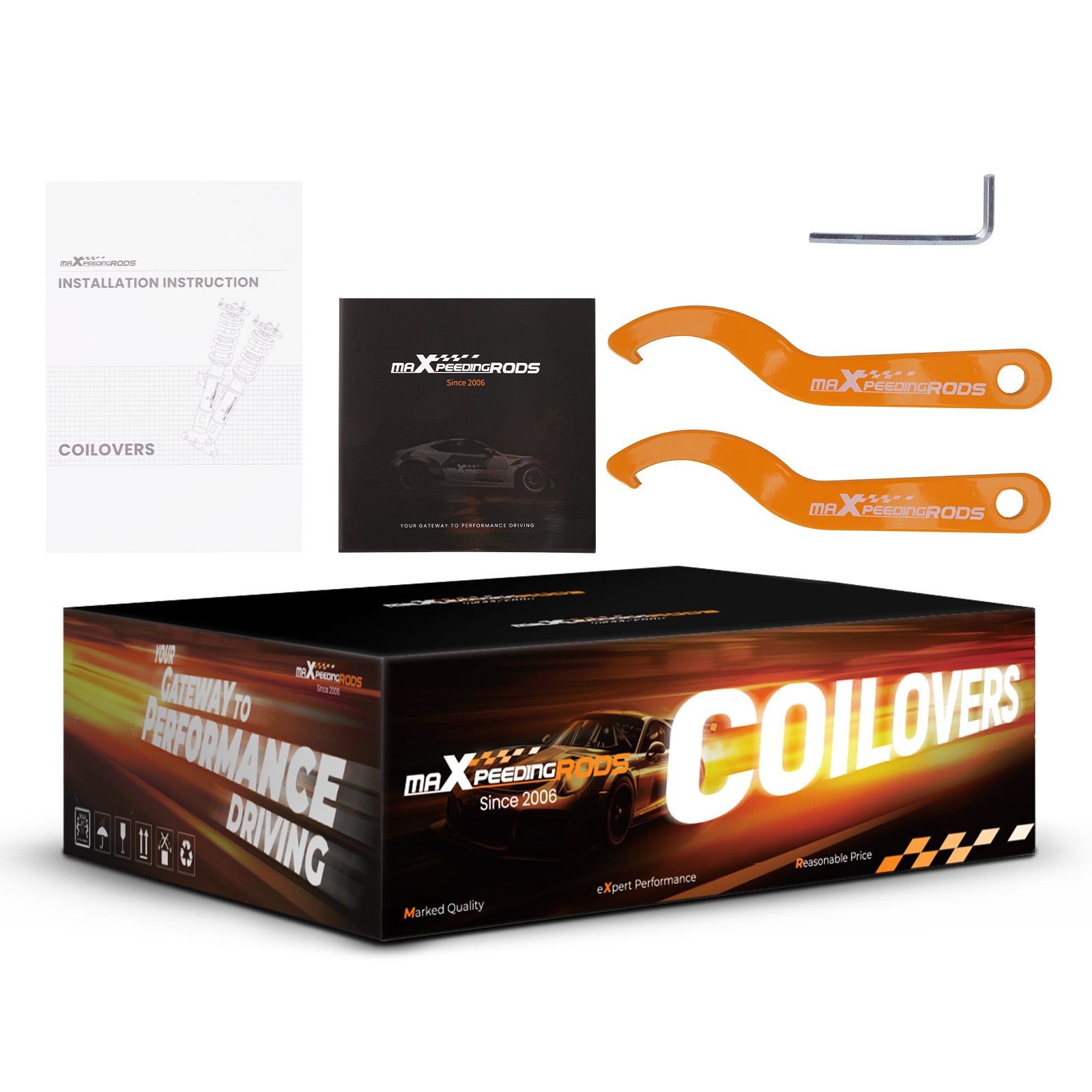 Réglable Combinés Filetés Spring for Subaru Forester 1998-2002 Coilovers Sho