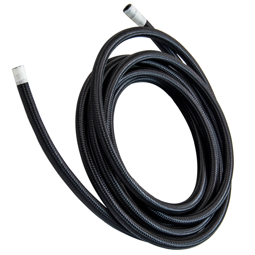 6AN 16FT Fuel Line Hose Kit Nylon Braided Oil Fuel Hose Line Fitting Universal