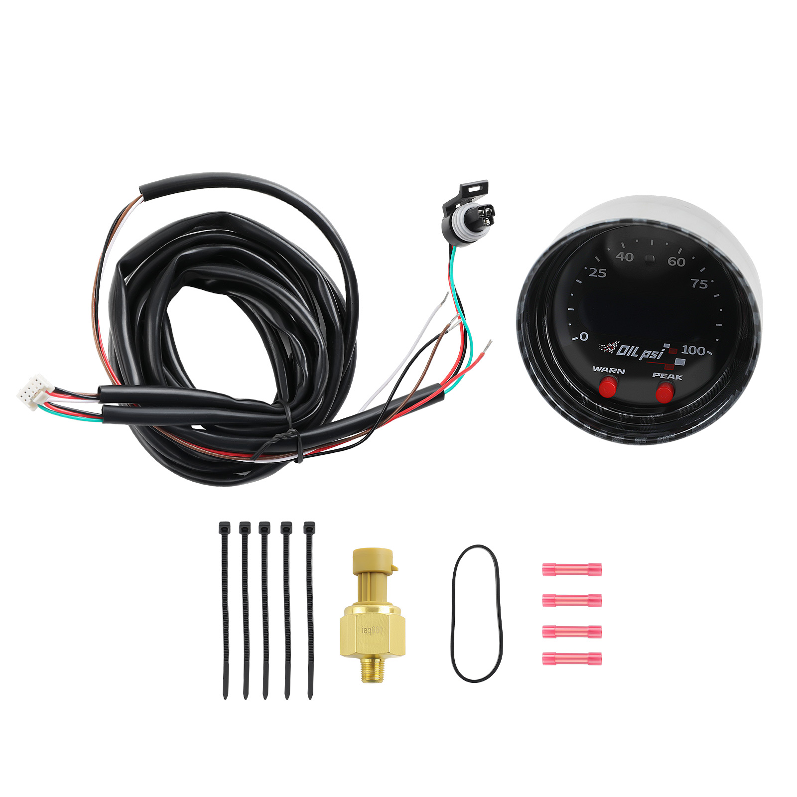 Electronic 30-0301 X Series 100 Psi 7 Bar BLK Digital Oil Fuel Pressure Gauge