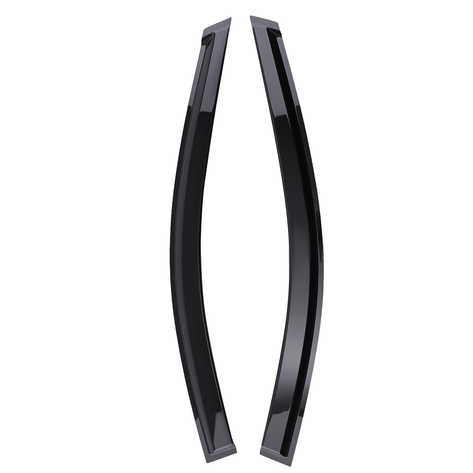 Front & Rear Window Wind Deflectors for Hyundai Santa Fe 2013-2018  Black