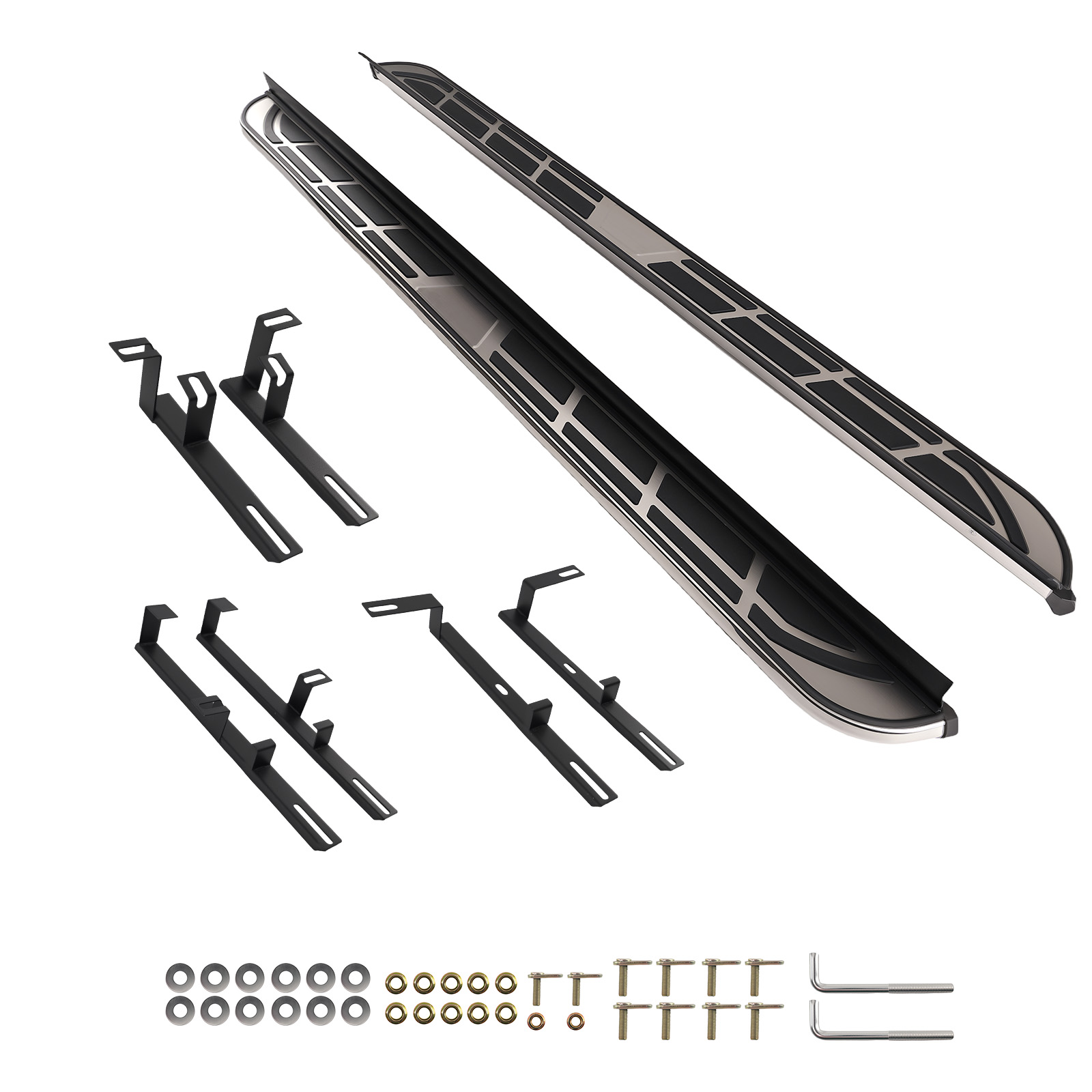 Non-Slip Running Board Side Steps for Ford Explorer 2011-2019 Black Pair