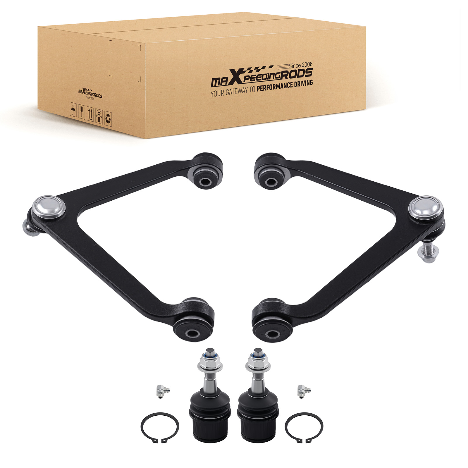 4x Front Upper Control Arms Lower Ball Joints for 2004 - 09 Dodge Durango Aspen