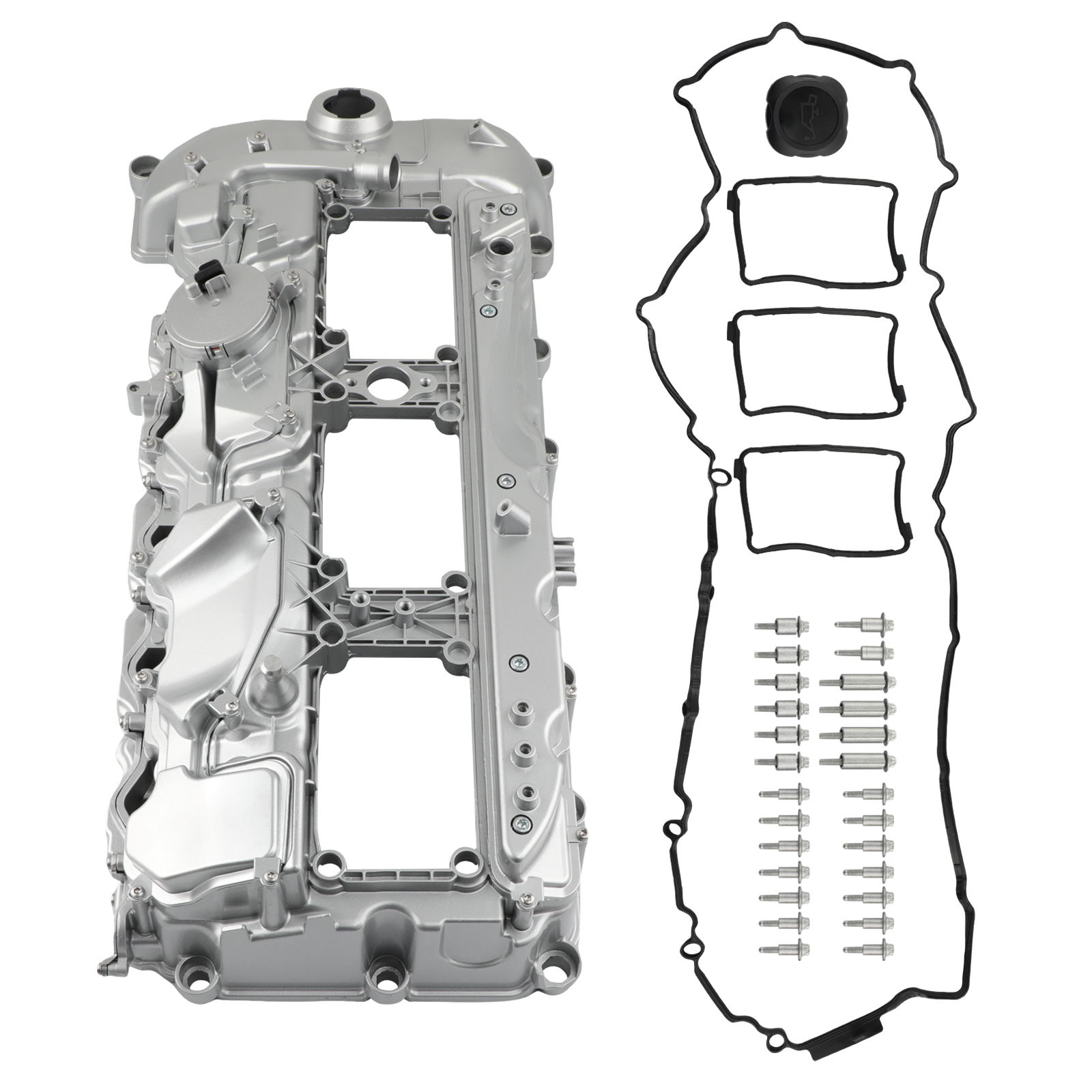Aluminum Valve Cover w/ Gasket Kit for BMW 335i 640i 740i X3 X5 X6 11127570292
