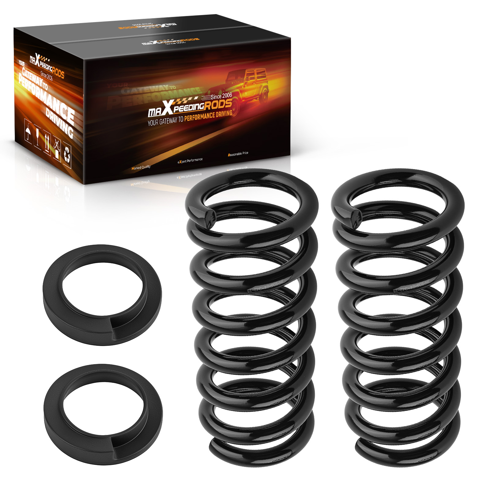Performance Lowering Springs Kit for GMC C1500 Chevy 2WD 88-98 Front 2-3