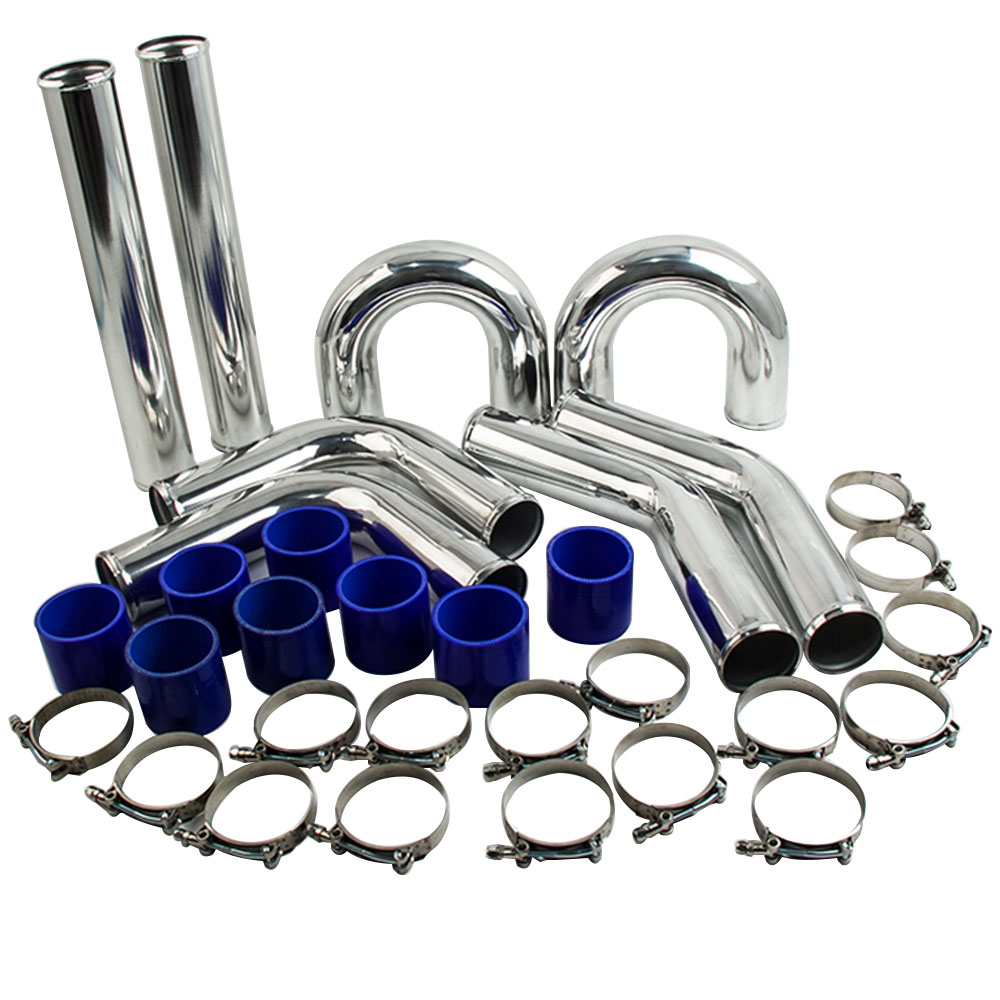 3 inch Intercooler Pipe Kit Universal Aluminum Piping 180 90 45 Degree
