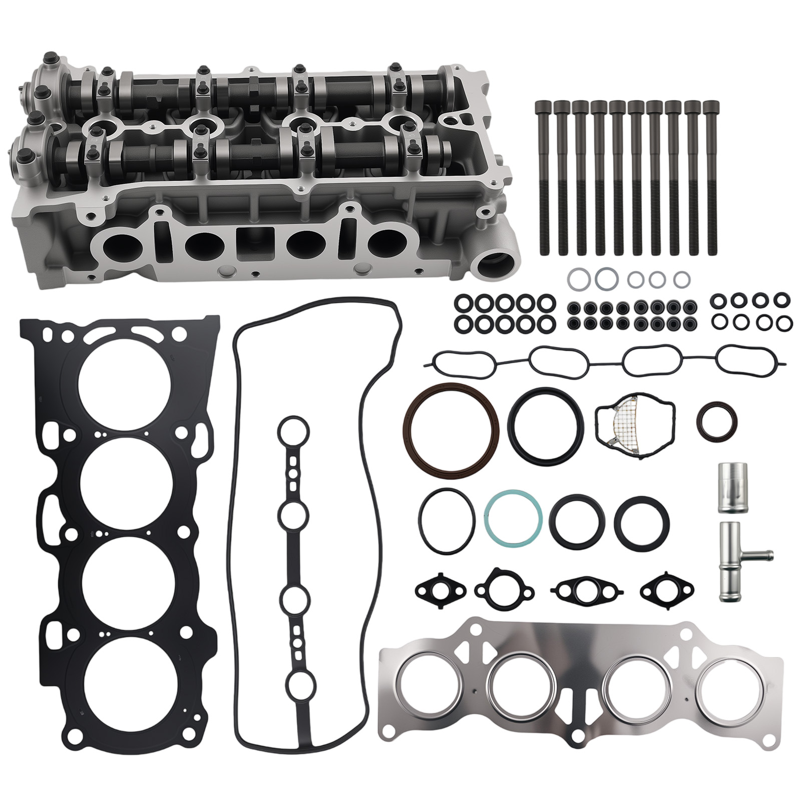 Cylinder Head w/ Timing Chain Water Oil Pump Gasket Kit for Toyota Scion 2.4L