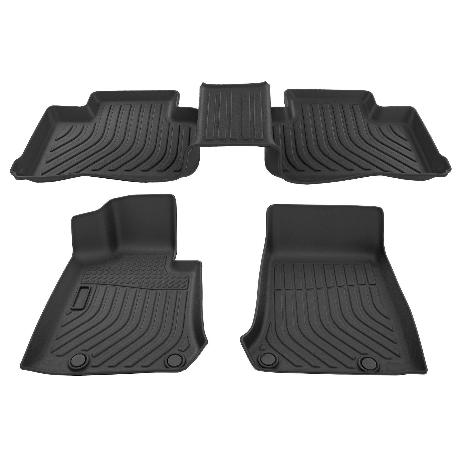 Anti-Slip Floor Mats Liner for Mercedes-Benz GLC300 Avantgarde 2018-2020 Black