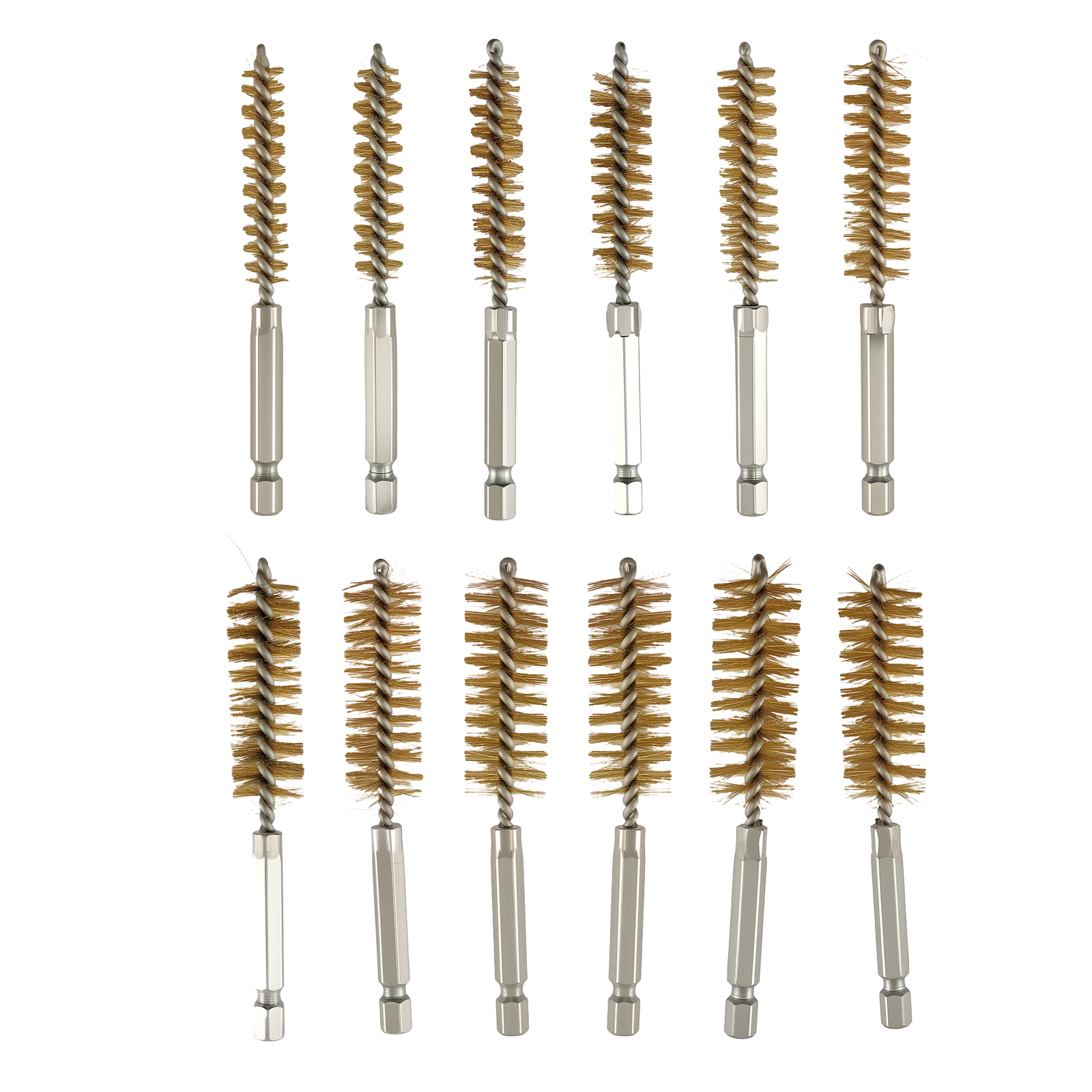 Bürstensatz 38-tlg Rundbürsten for Kfz Injektor Schacht Reinigung Set 8-19 mm