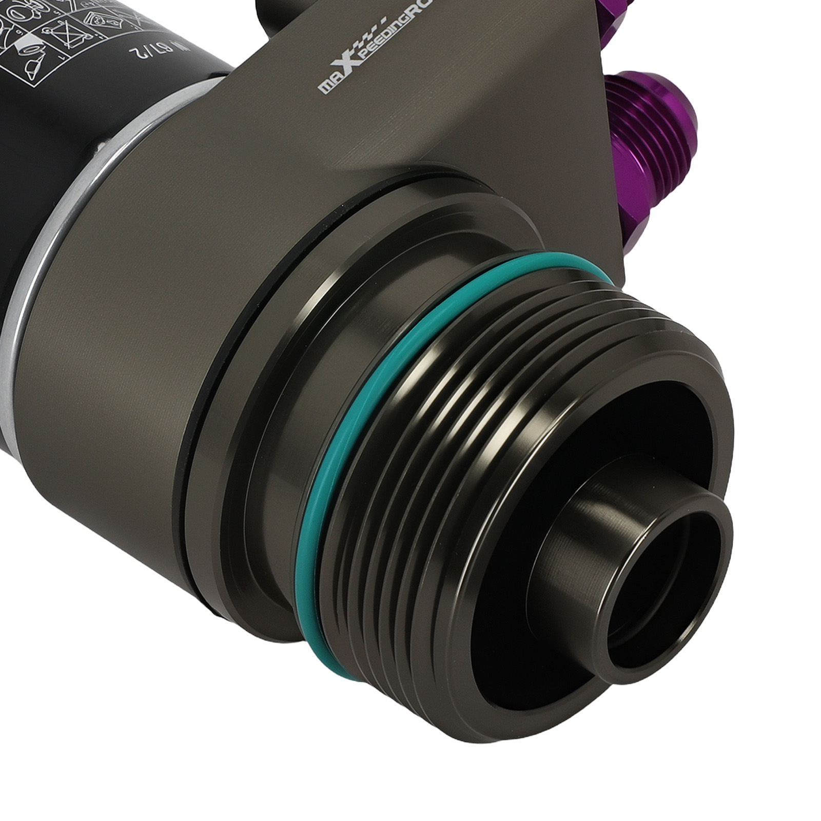 AN10 Oil Sandwich Adapter for VW Golf 7 GTI 1.8T 2.0T MK7 MK7.5 Purple Kit