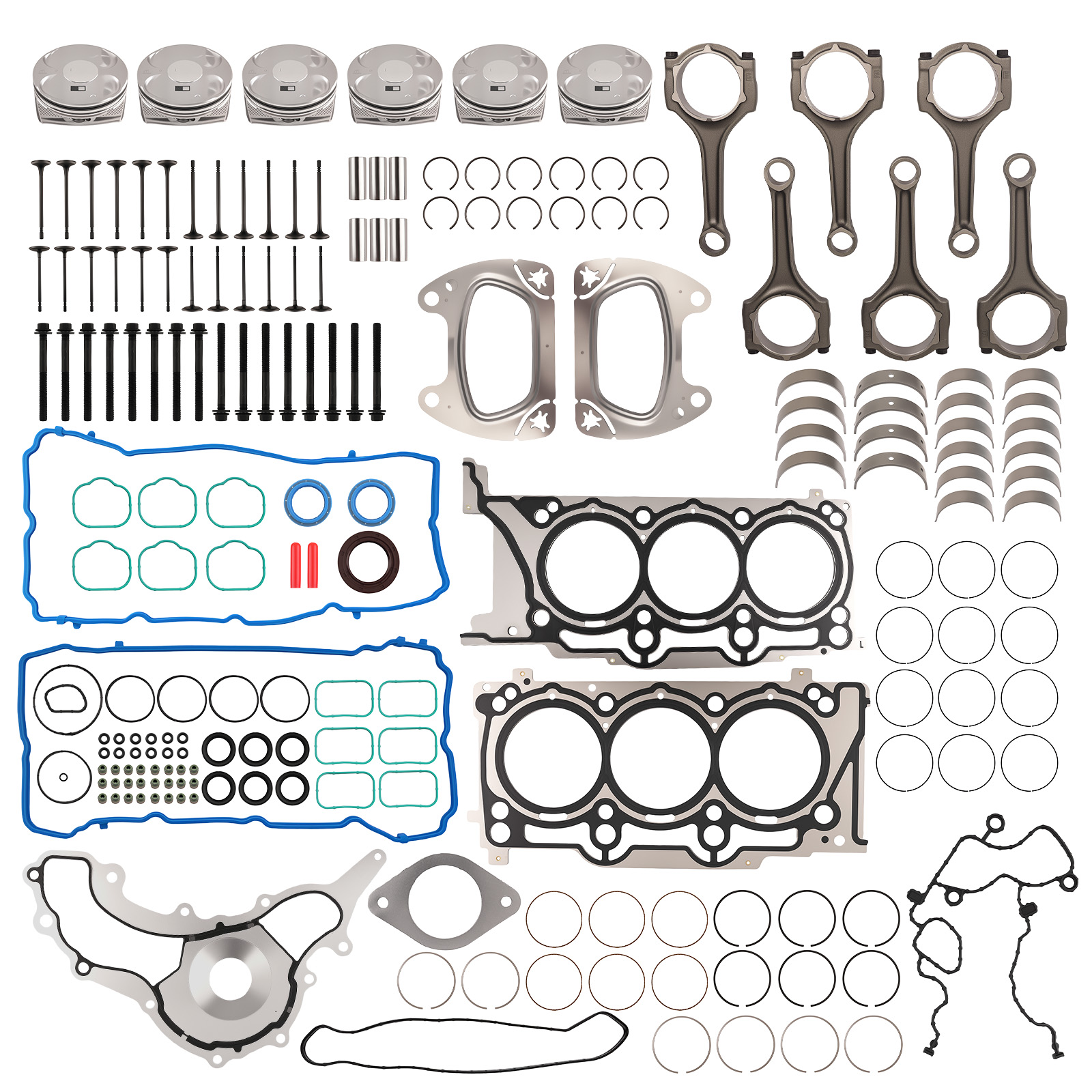 Engine Valve Kit w/ Rods & Pistons for Jeep Grand Cherokee Flex 3.6L V6 2011-15