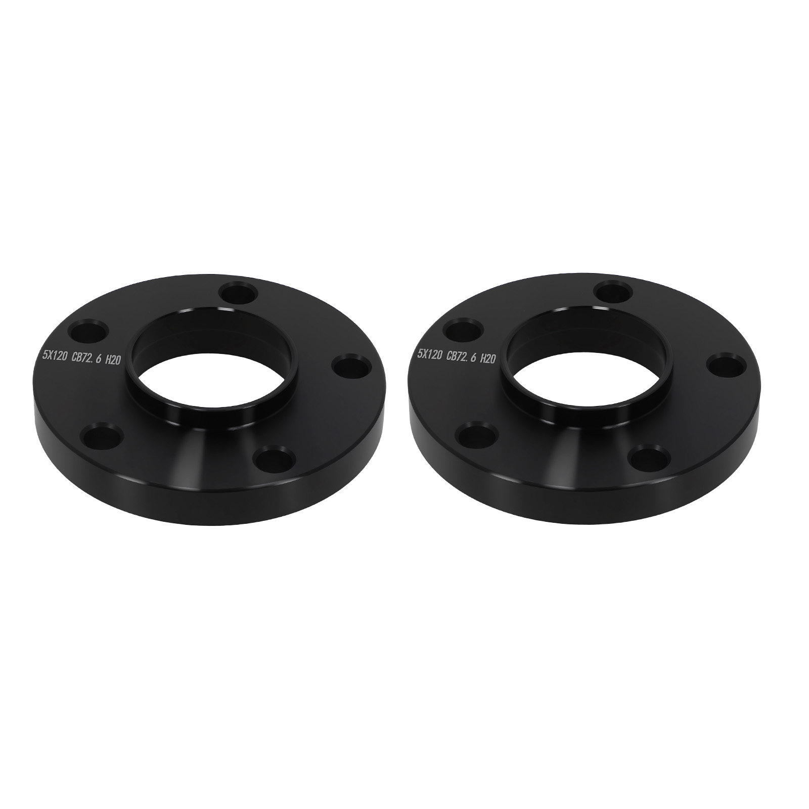 20mm Distanzscheibe 5x120 for BMW 5er E60 560L M5 M560 72.6mm M12x1.5 Alu