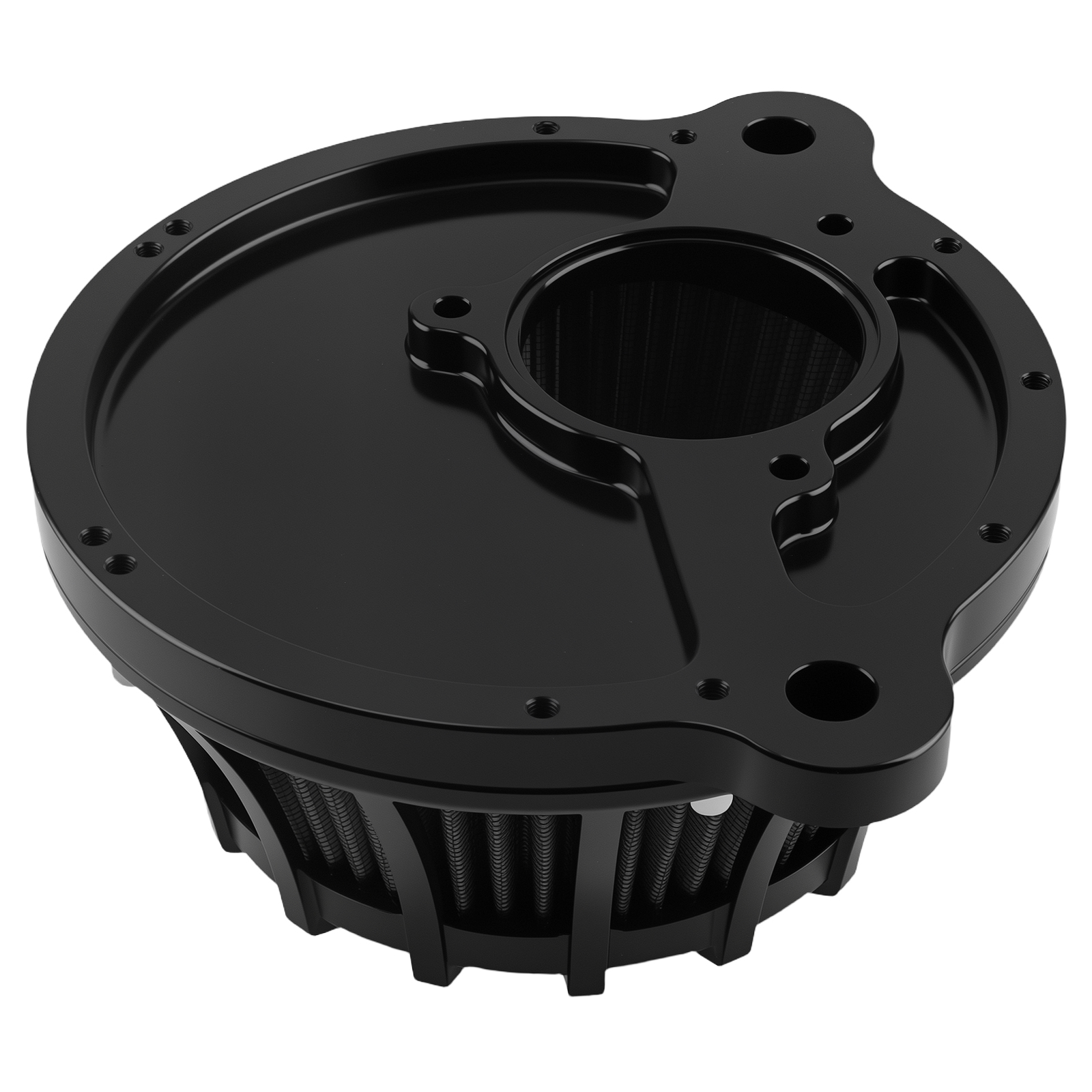 Aluminum Spike Air Filter for M8 Trike/Touring 2017-2023 Black Turbine