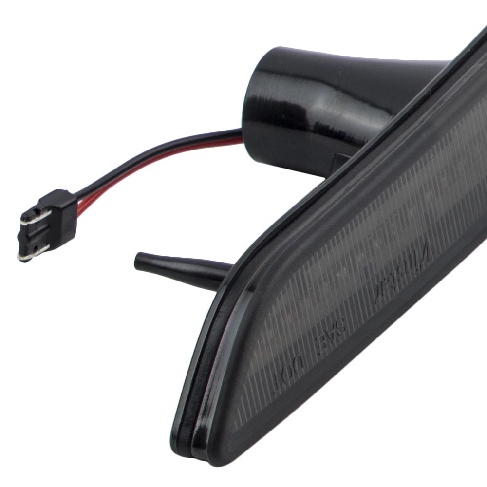 4x Smoked Front + Rear LED Side Marker Light Lamp For Ford Mustang 2010-2014