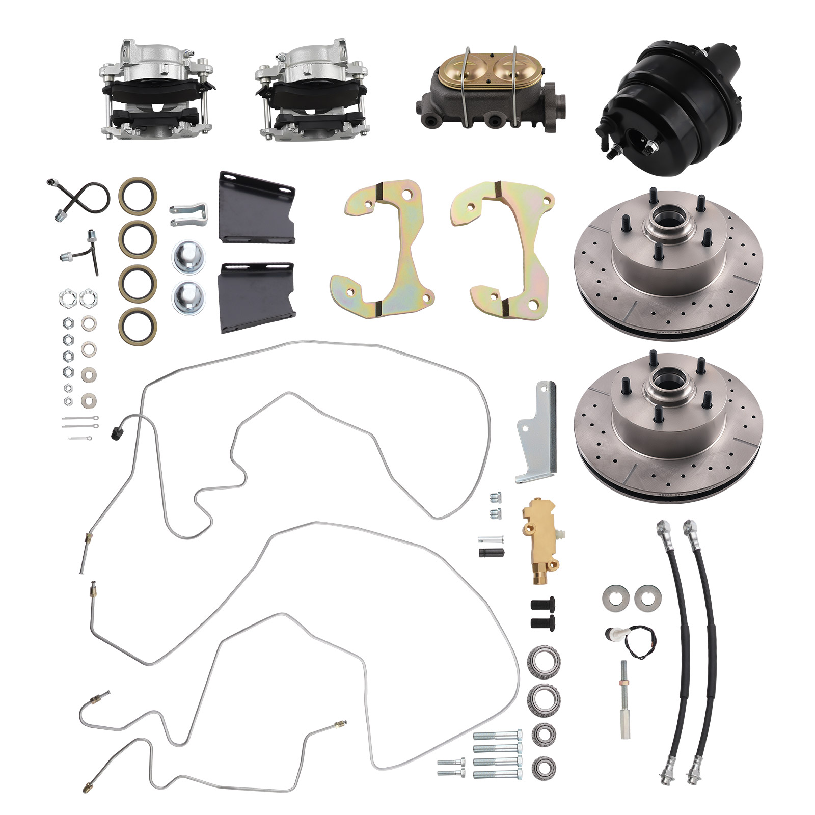 Disc Brake Kit Front for Chevrolet 1959-1964  w/ Brake Master Cylinder & Booster