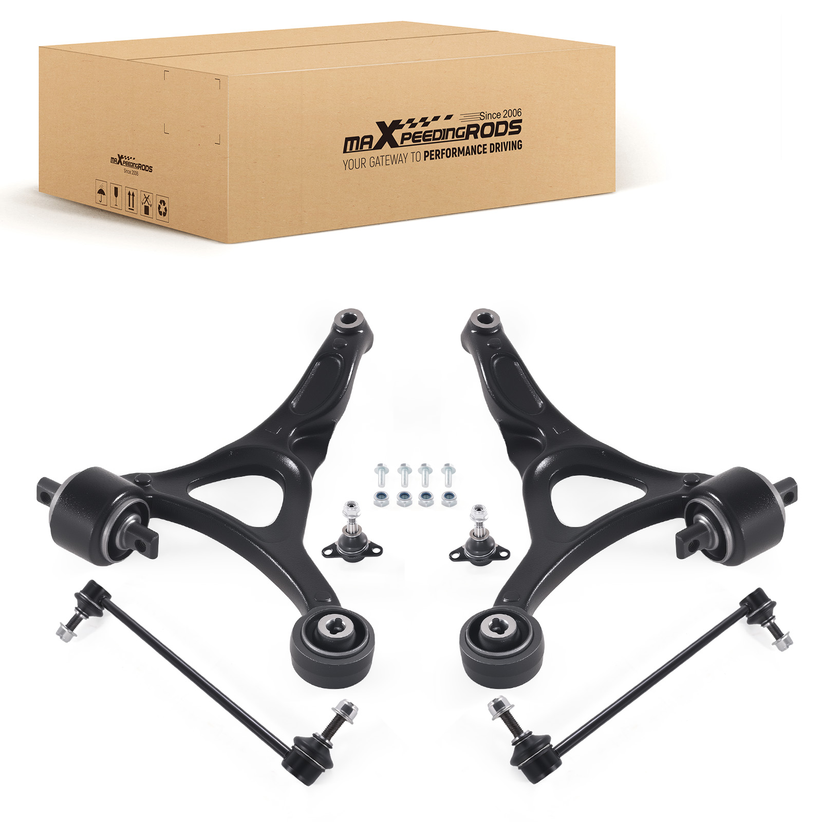 6pcs Front Lower Control Arm w/ Ball Joint & Bushing for VOLVO XC90 2003-2014
