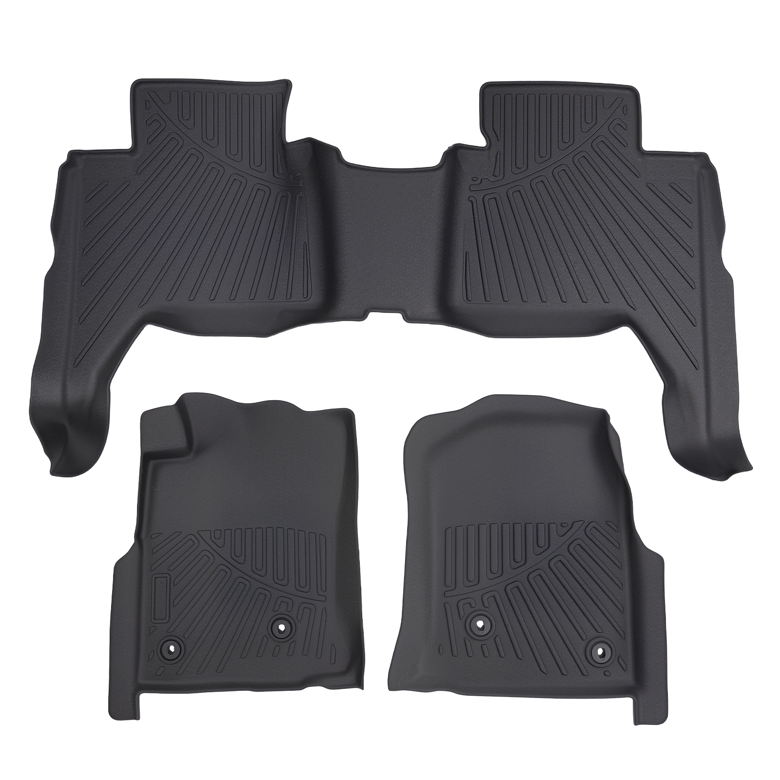 Floor Mats Liner for Toyota Tacoma Double Cab 2005-15 TPE Front Rear Waterproof