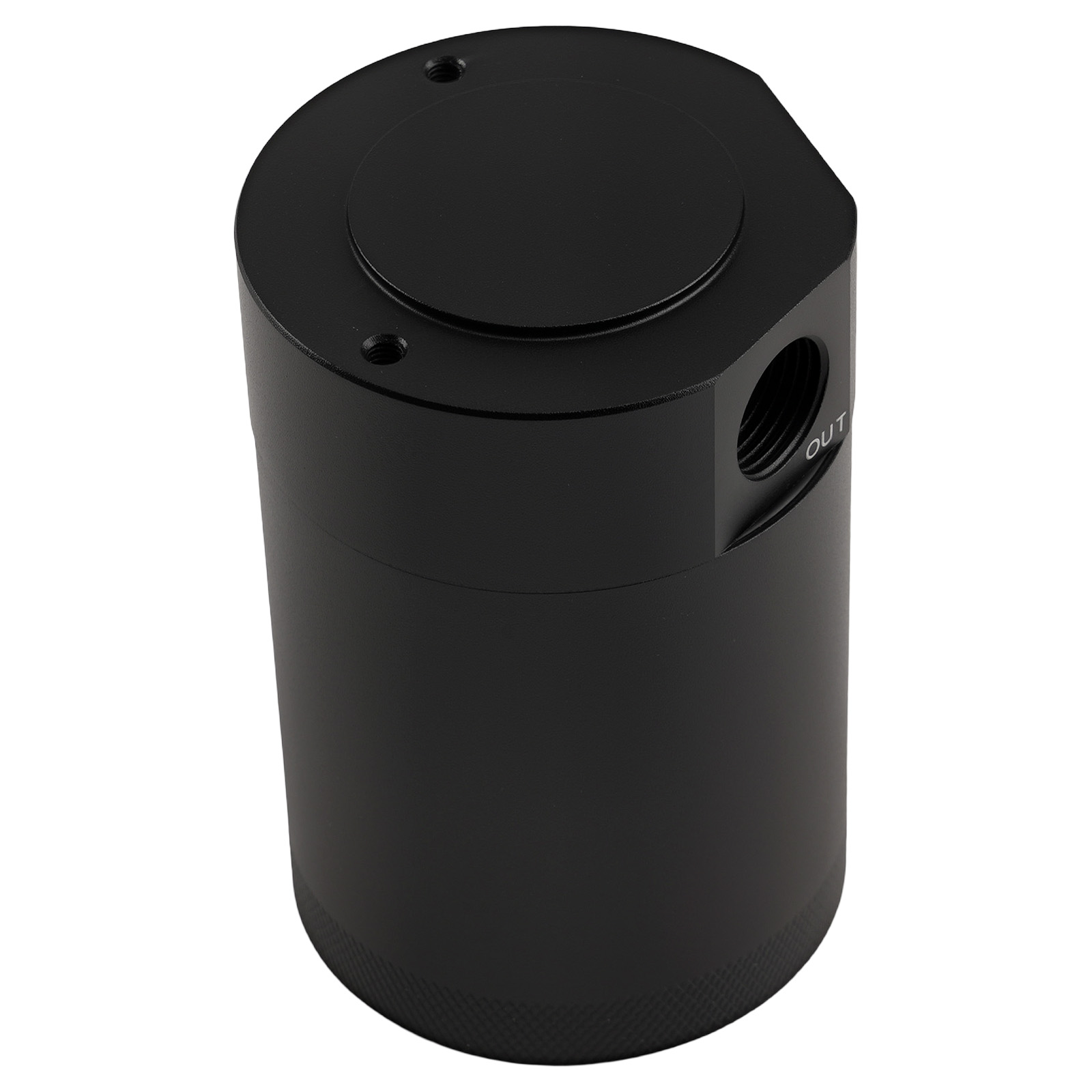 Universal 2 ports Oil Catch Can Tank Air oil Separator Aluminum Racing Fittings
