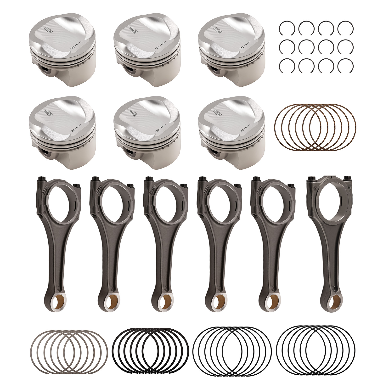Engine Rebuild Kit for Audi A6 A7 3.0L V6 Quattro 2009-2015 06E198401J Piston