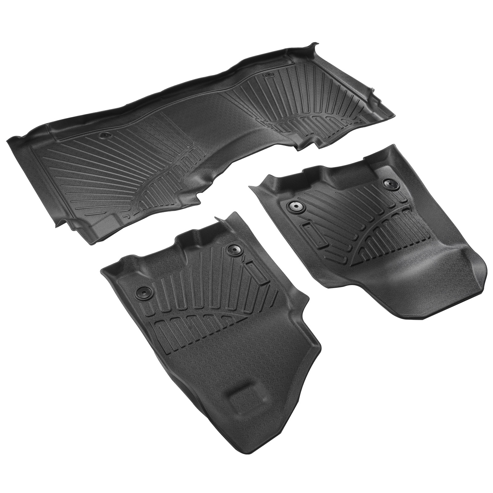3 pcs Floor Mats Liners Set fit for Dodge Ram 1500 Crew Cab 2019 2020 2021-2024