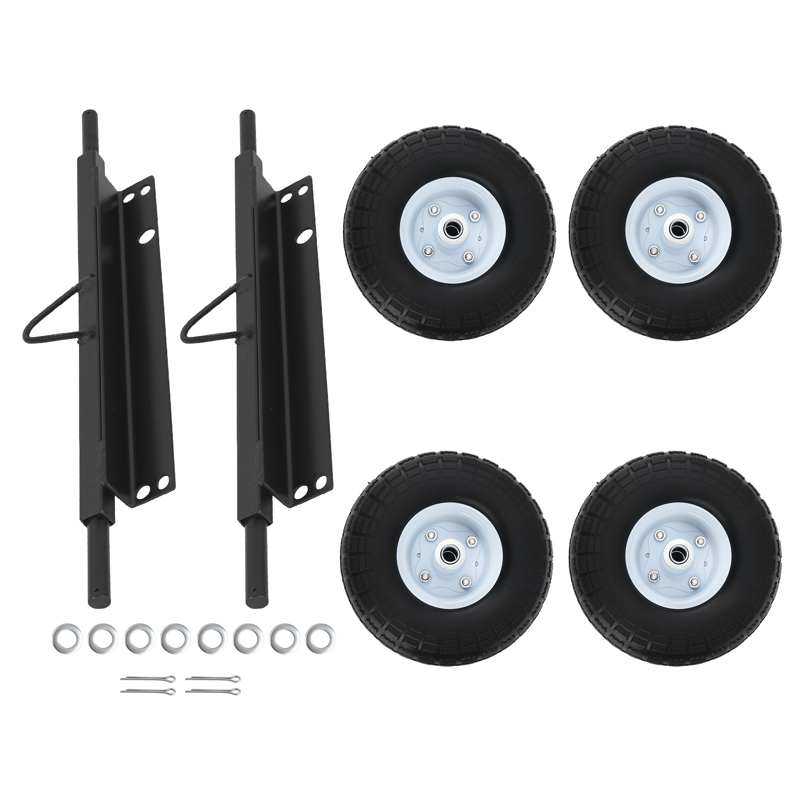 4PC Black& Blue Wheel Kit Steel Axles Hardware for Honda Generator EU3000is