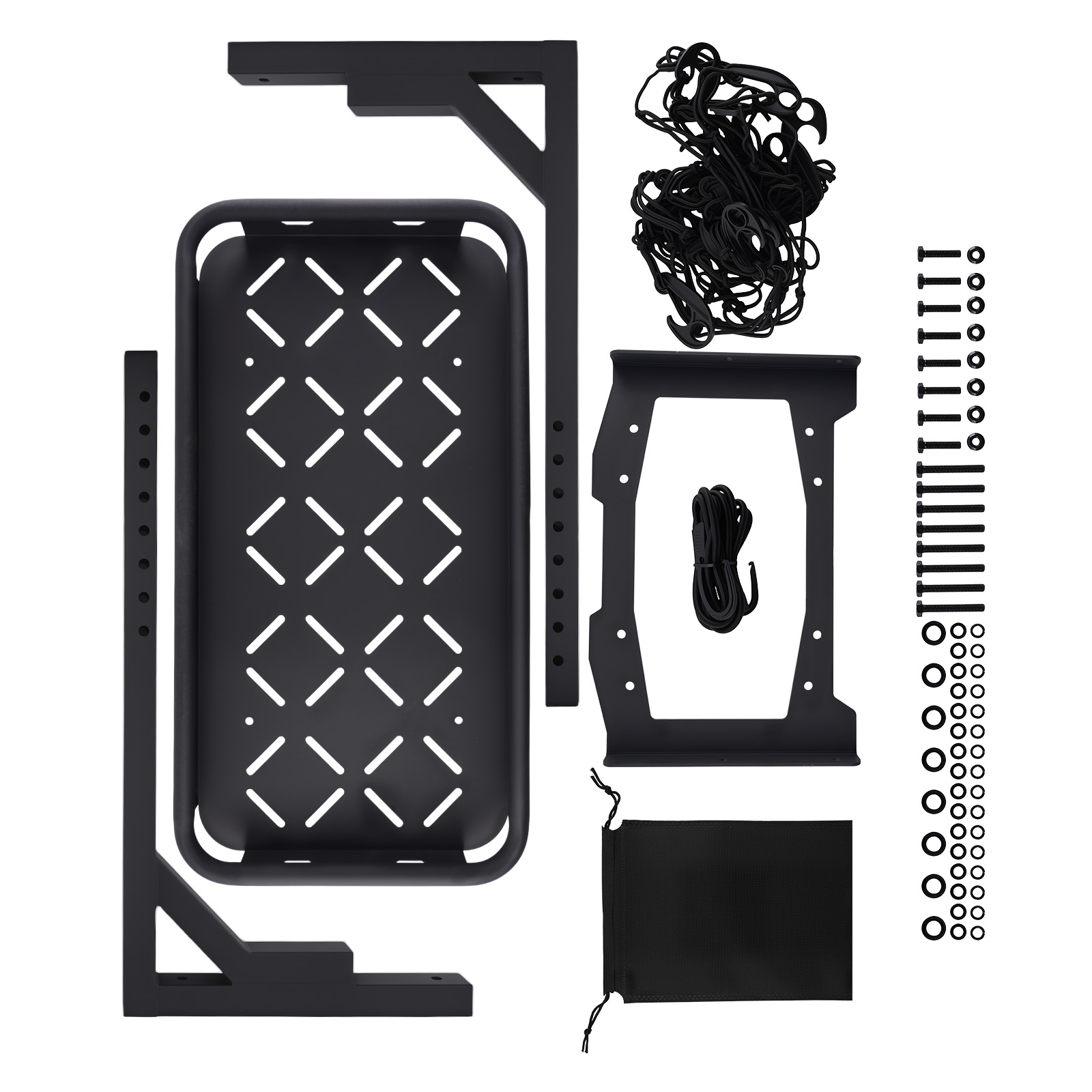 Black Tire Cargo Storage for Jeep Wrangler JL Unlimited 2018-2025 Rack