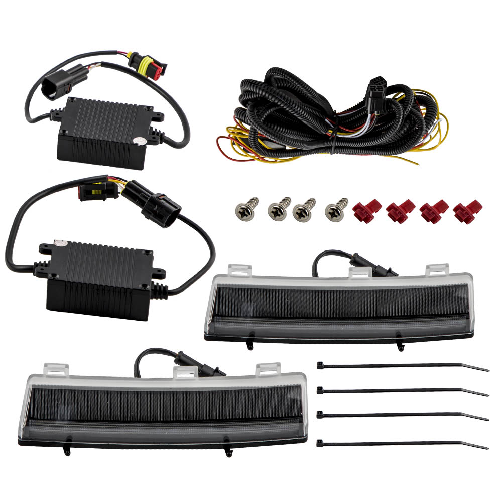 LED DRL Driving Lights Pair For Nissan 350Z LCI Model 2006-2009 Fog Lamp White