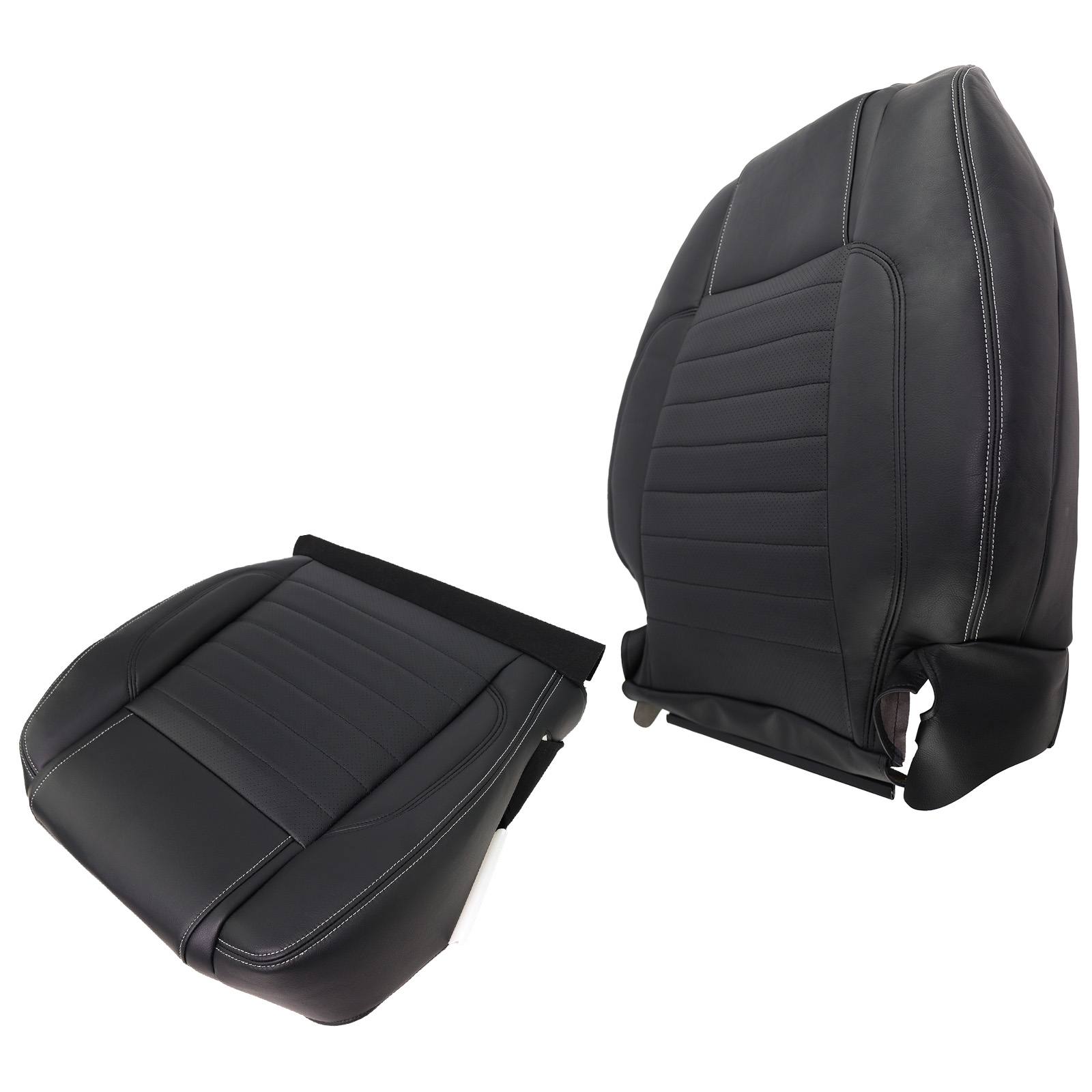 Black Front Seat Cover for Ford Mustang GT Premium Deluxe 2010-2014