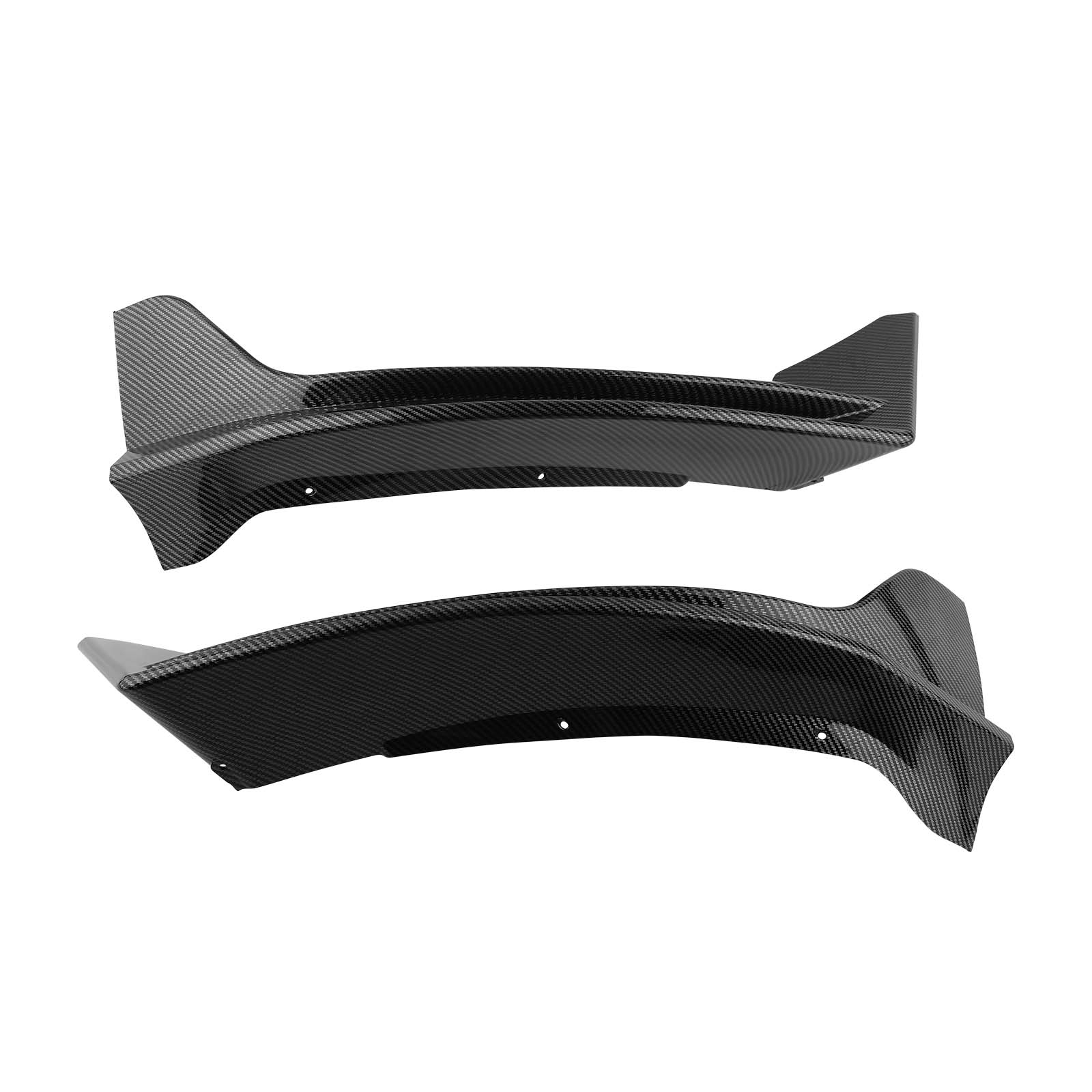 Front Bumper Spoiler Lip Splitter ABS Carbon Look For Tesla Model Y 2020-2024