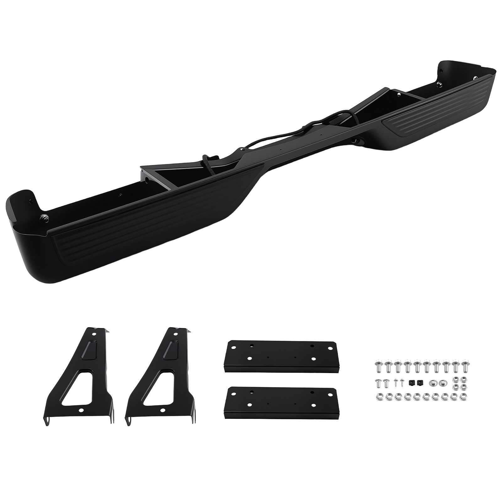 Black Rear Bumper for Dodge Dakota 97-04 CH1103104 55295666AC Bolt-On