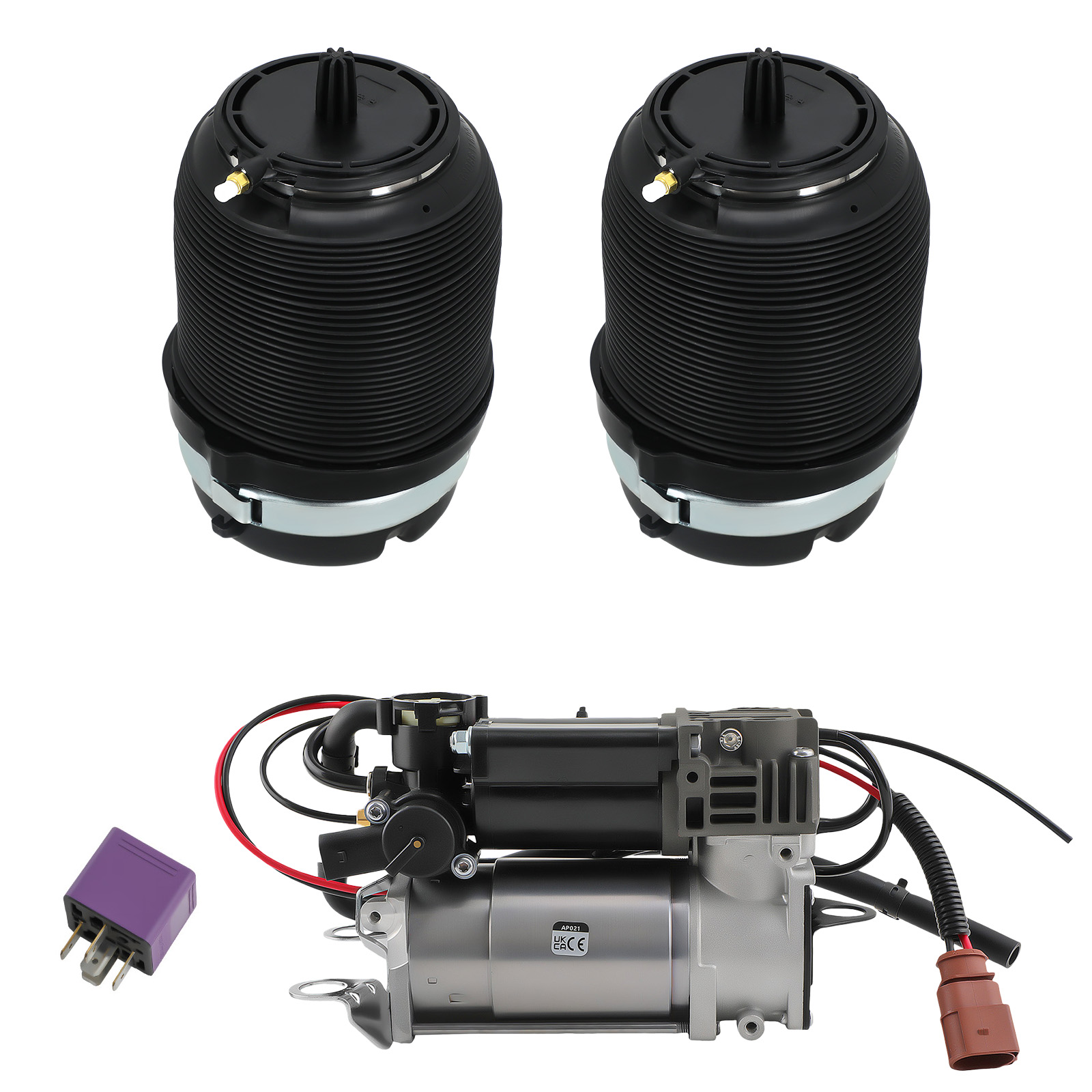 2x Luftfederung Hinten mit Kompressor for Audi A6 4F C6 4F0616001J 4F0616005D