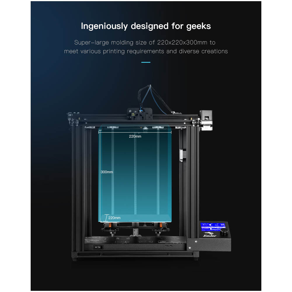 Creality  Ender 5 Pro Hochpräziser 3D Drucker DIY Kit 3D Printer 220*220*300mm