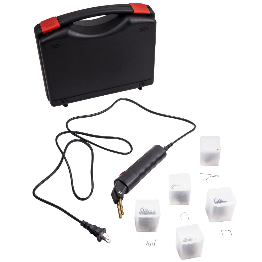 1x Stapler Car Bumper Fender Fairing Welder Gun Plastic Repair Kit +400 Staples