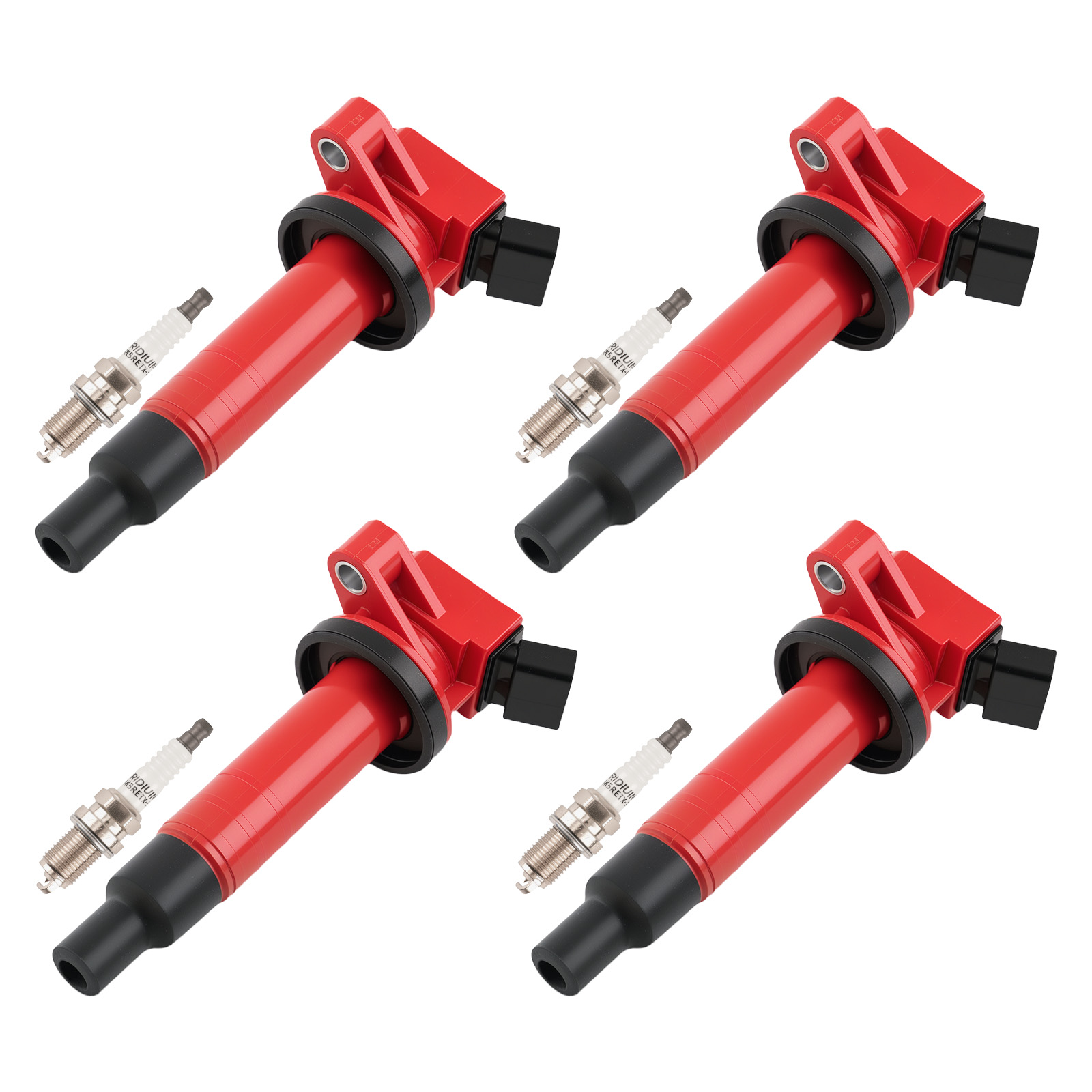 4pcs Ignition Coils & Spark Plugs for Pontiac Vibe Toyota Matrix 1.8L 2003-2008