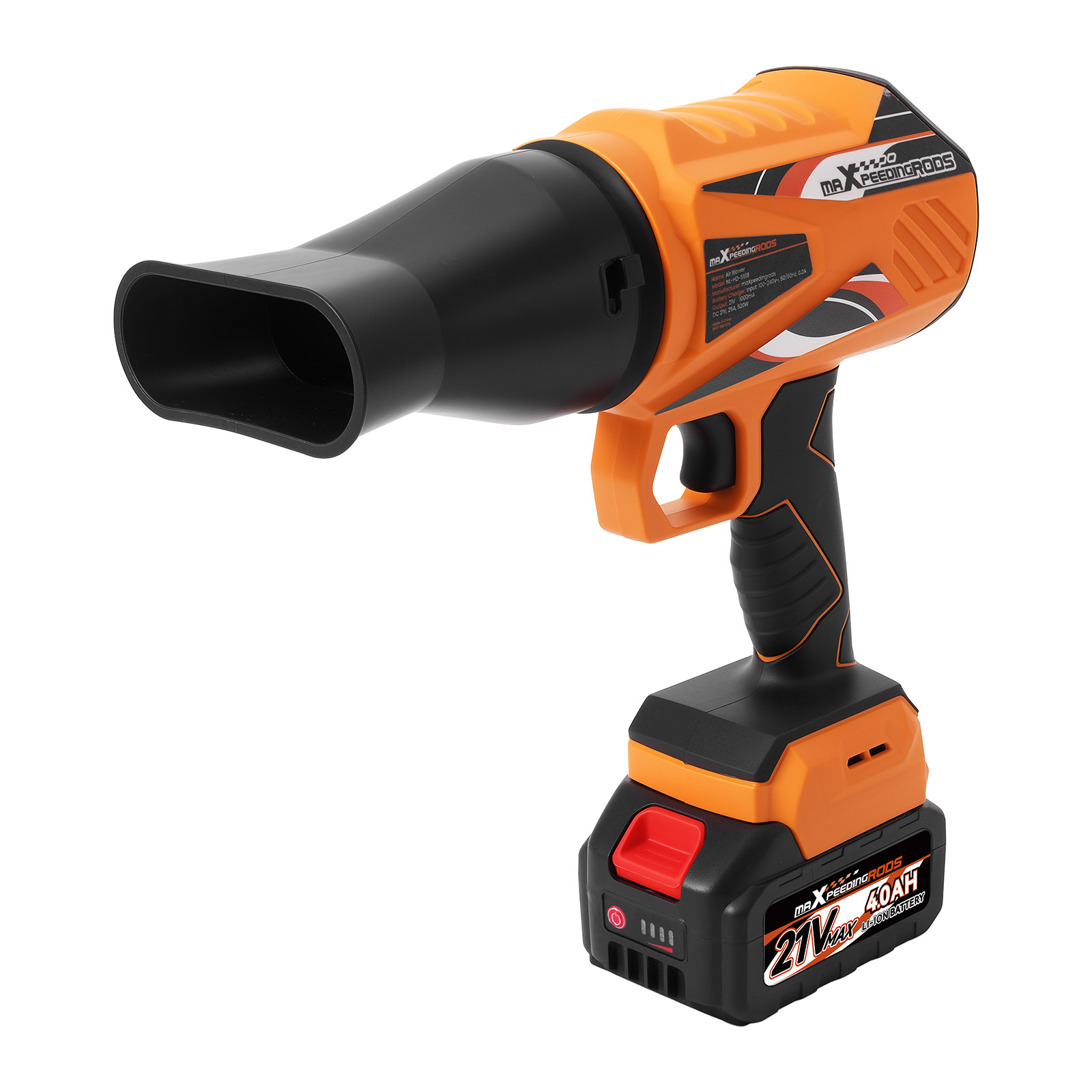 maXpeedingrods Akku Gebläse 21V 4000mAh 550CFM Bürstenlos 32000 U/min Laubbläser